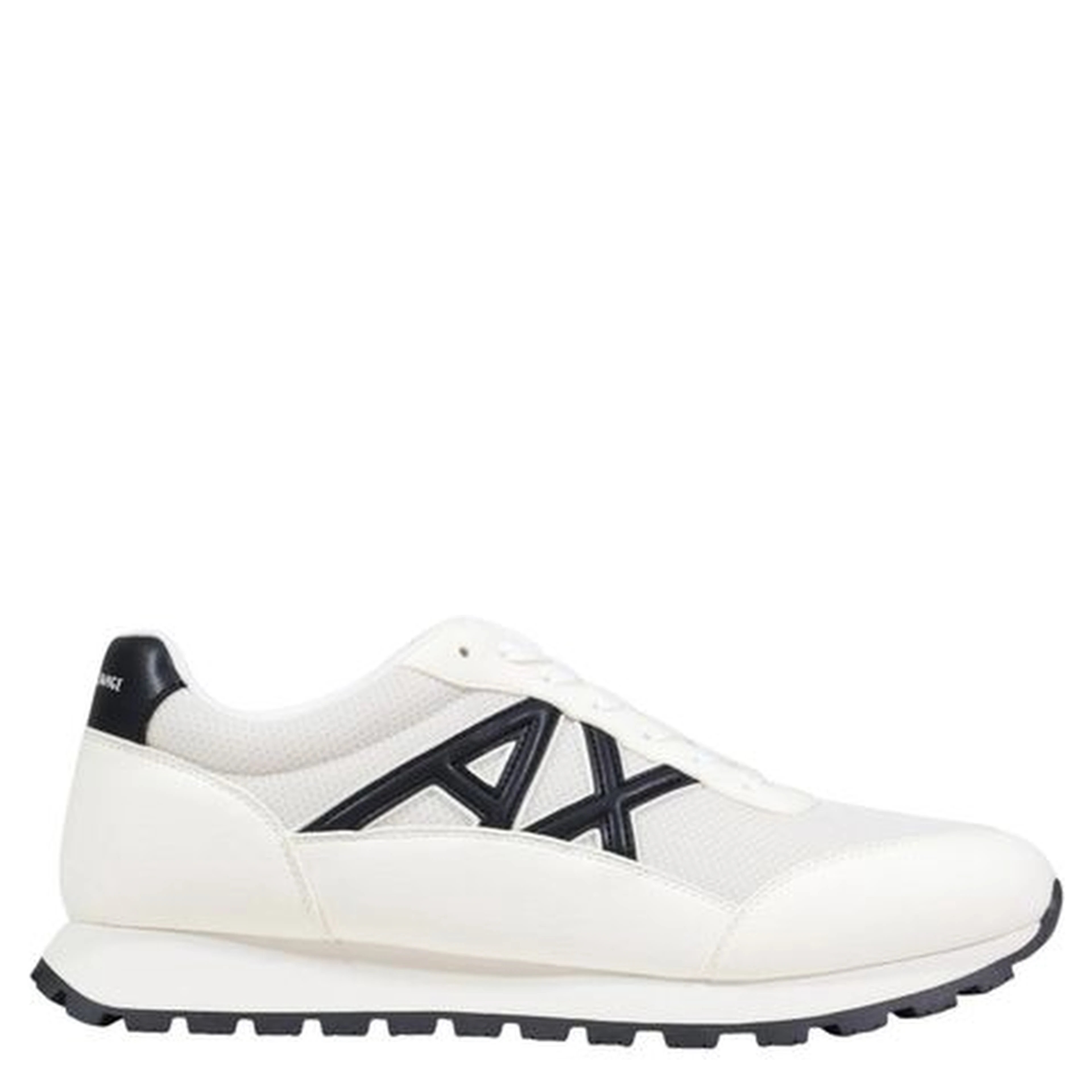 Black And White Polyester Athletic Sneakers