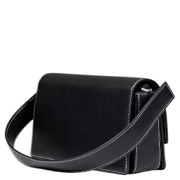 Black Artificial Leather Handbag