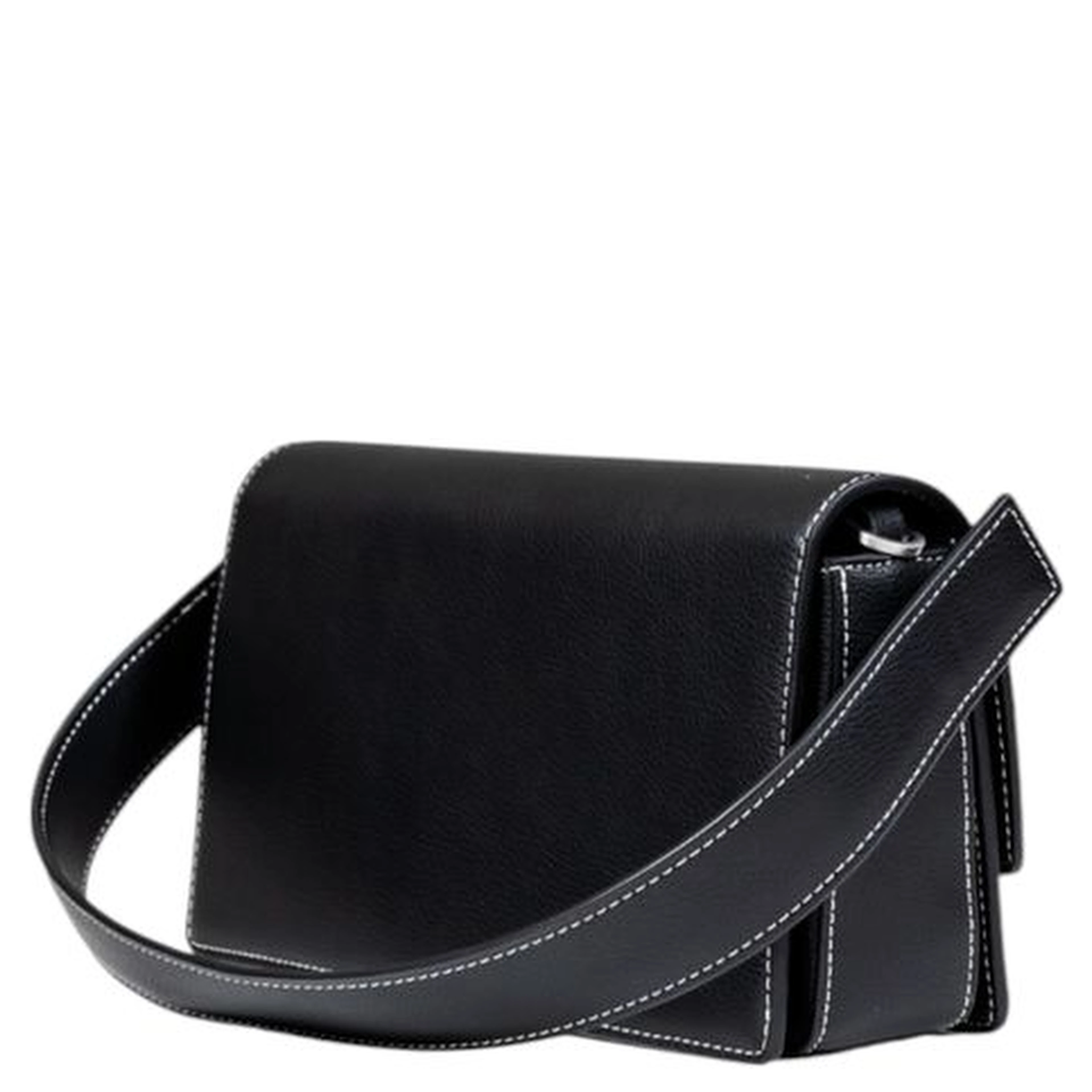 Black Artificial Leather Handbag