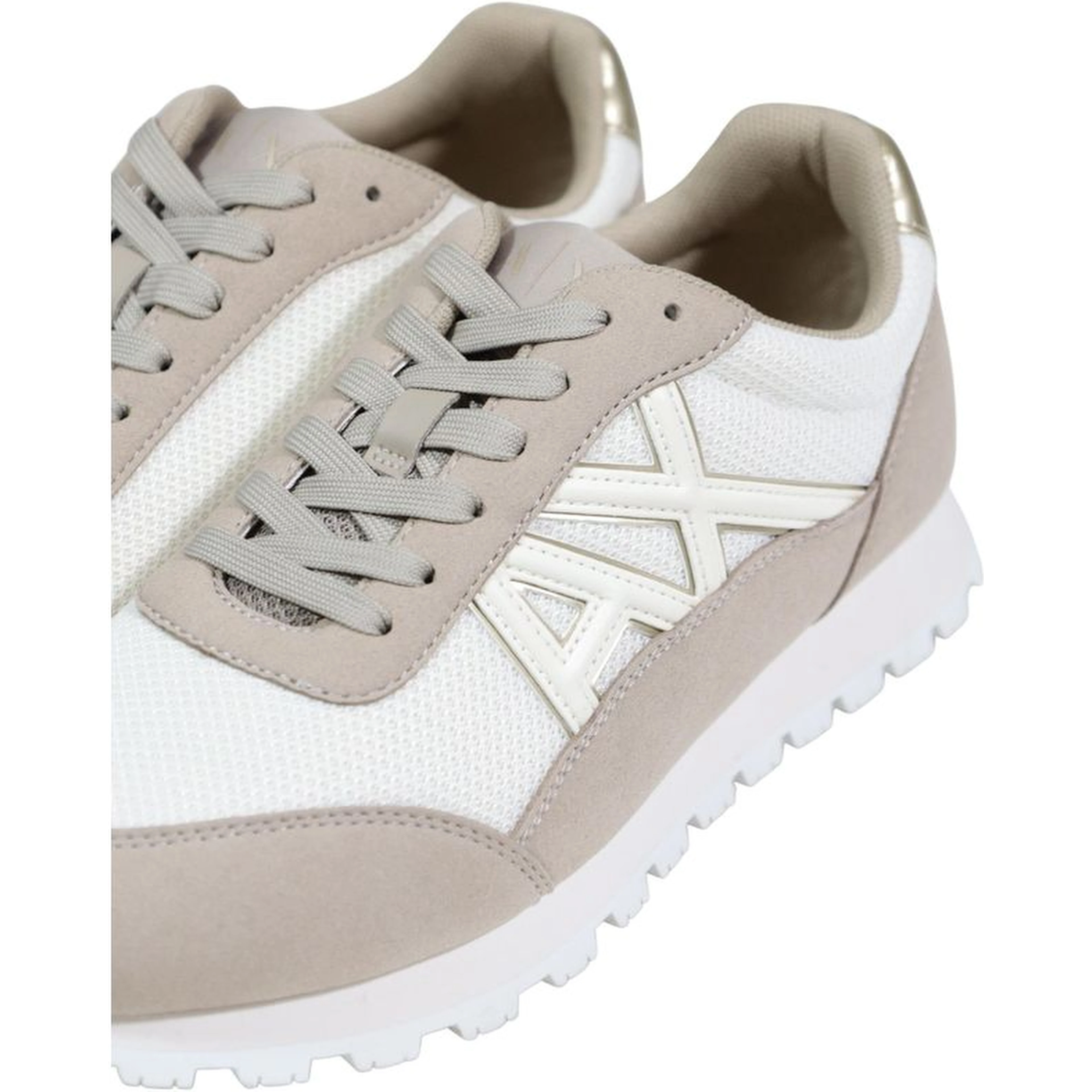 Beige Polyester Athletic Sneakers