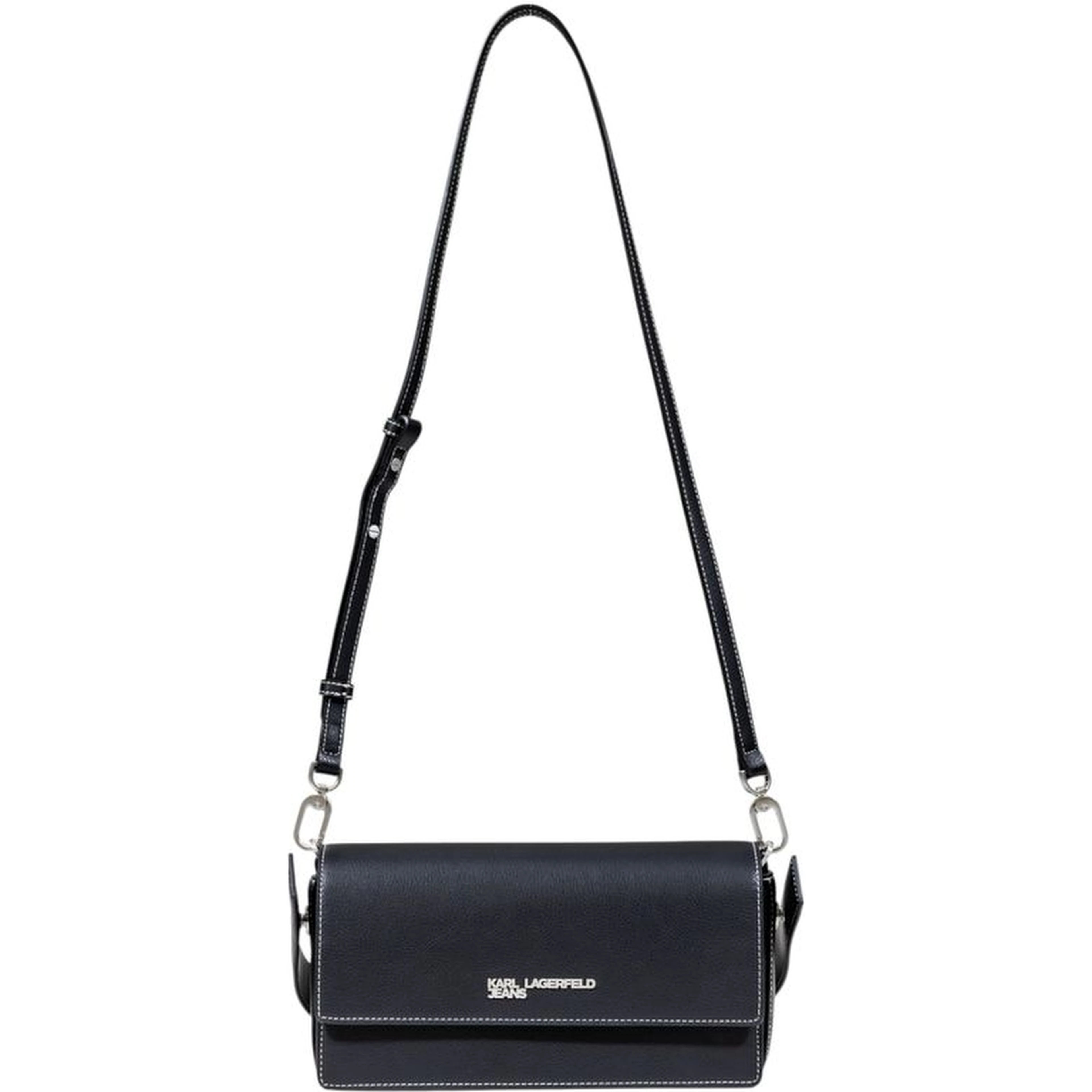 Black Artificial Leather Handbag