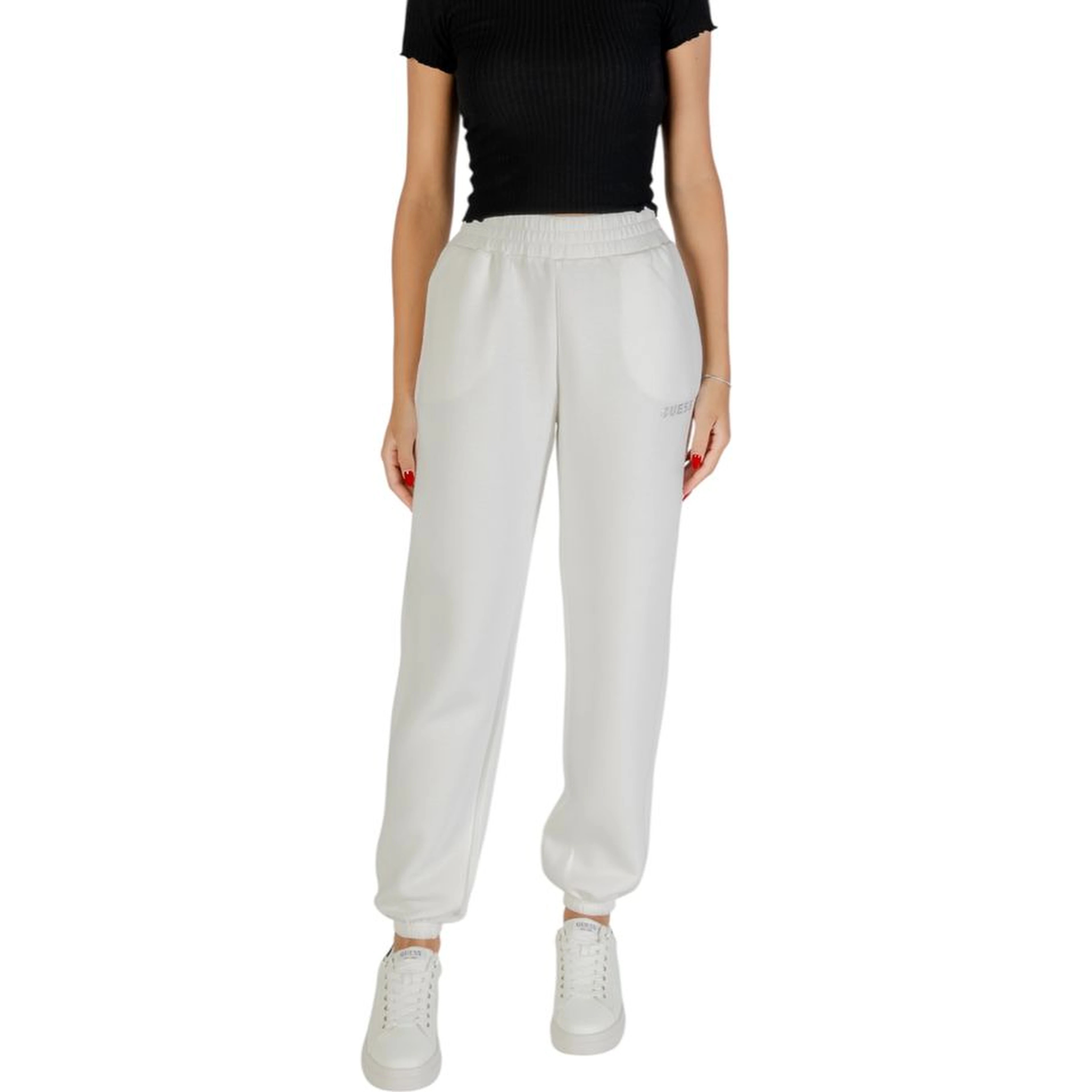 White Viscose Joggers (Workout Pants)