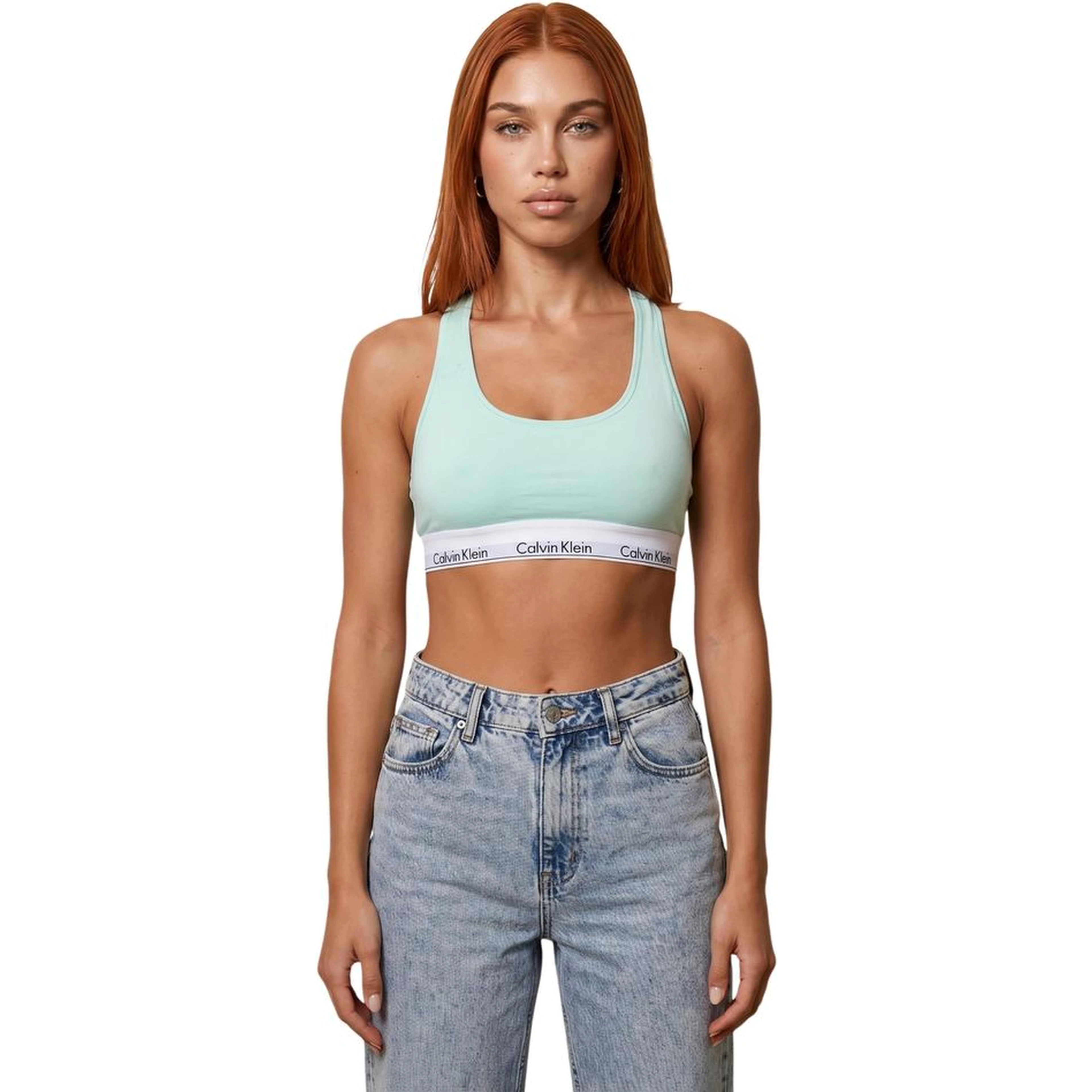 Green Cotton Bra