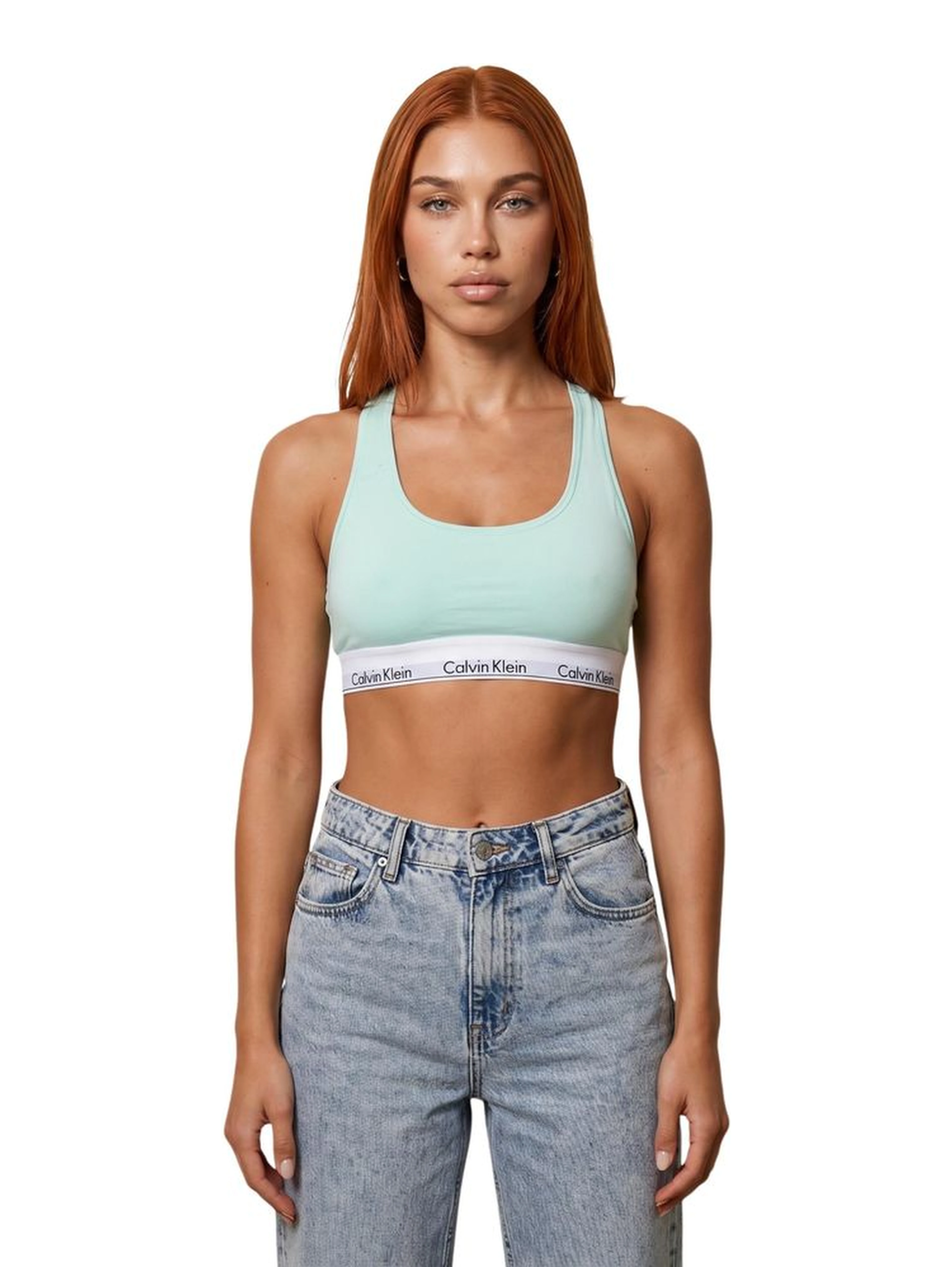 Green Cotton Bra