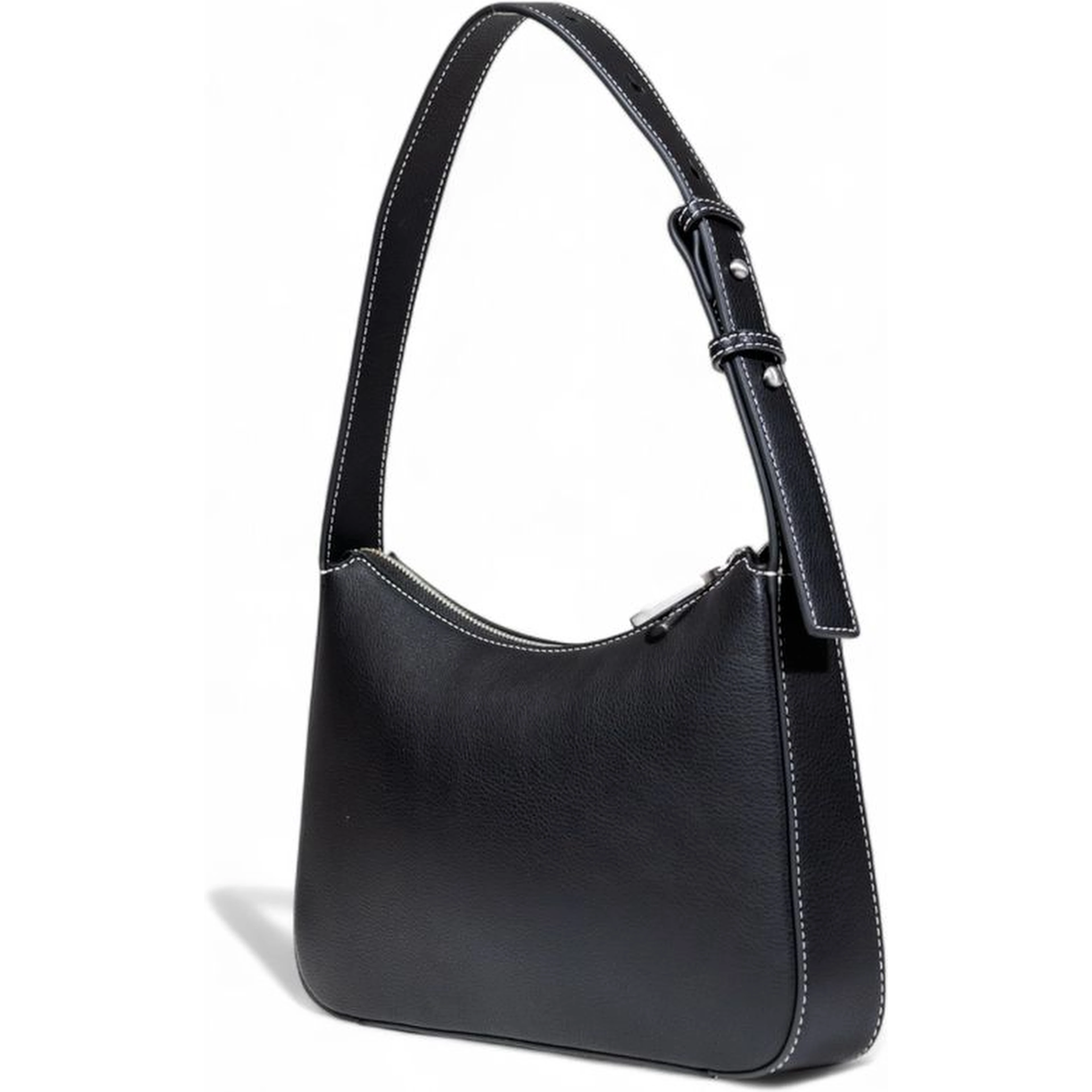 Black Artificial Leather Handbag