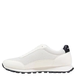 Black And White Polyester Athletic Sneakers