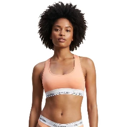 Orange Cotton Bra