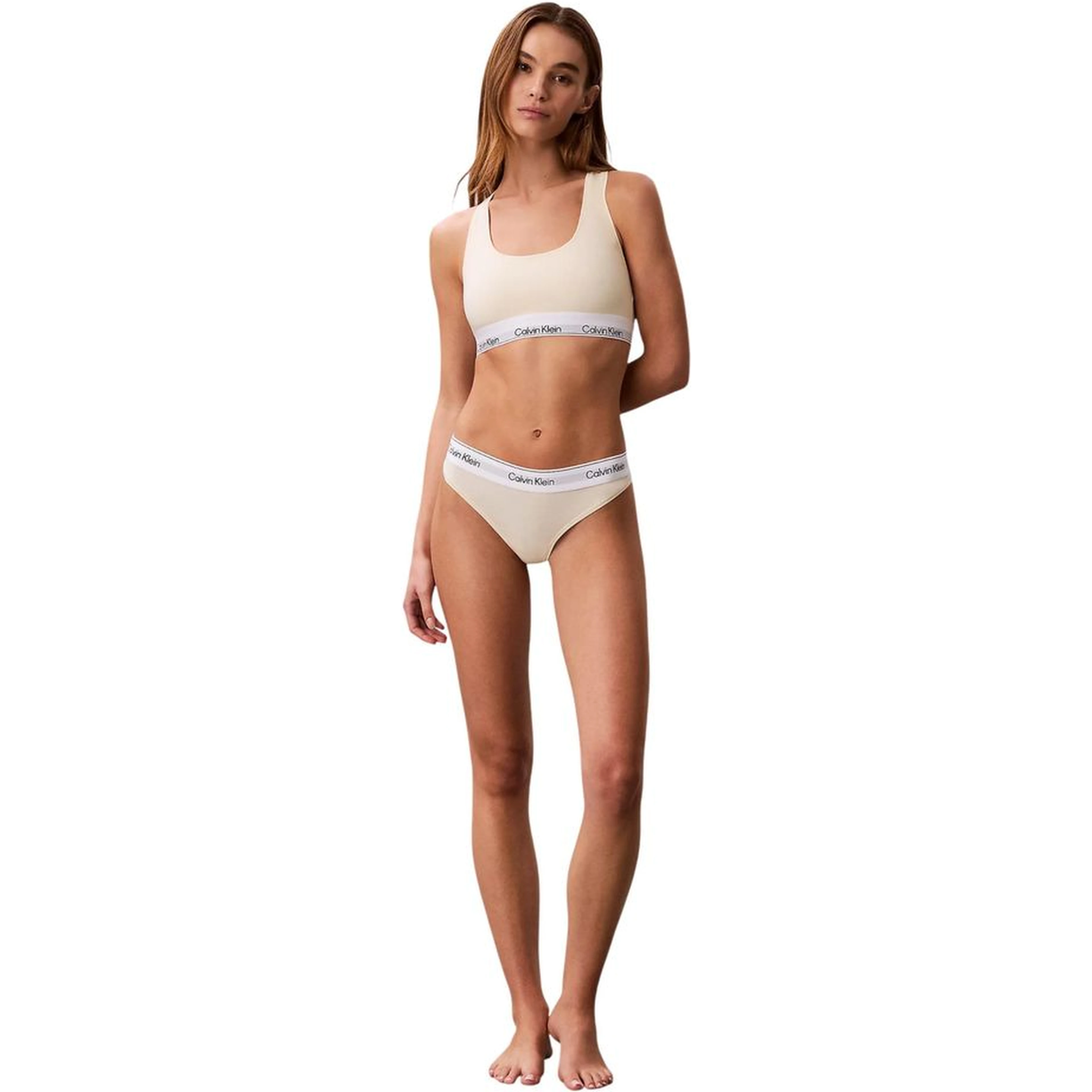 Beige Cotton Bra