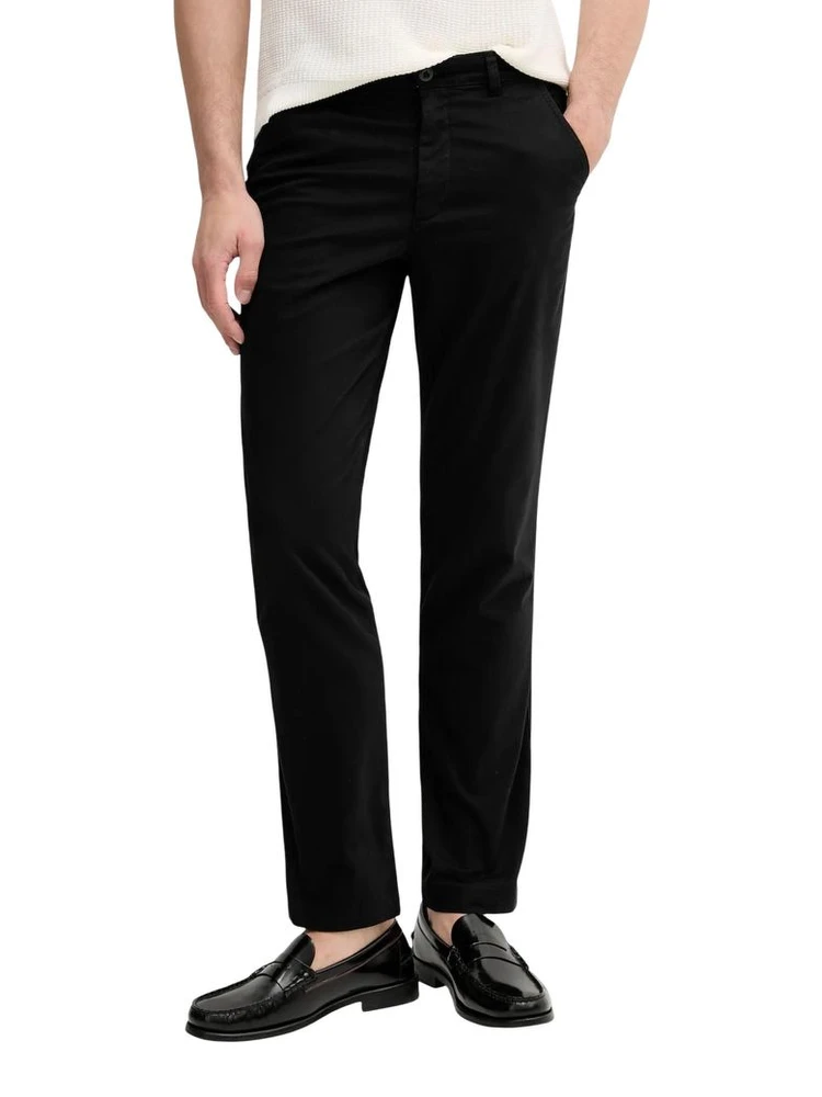 Black Cotton Casual Pants