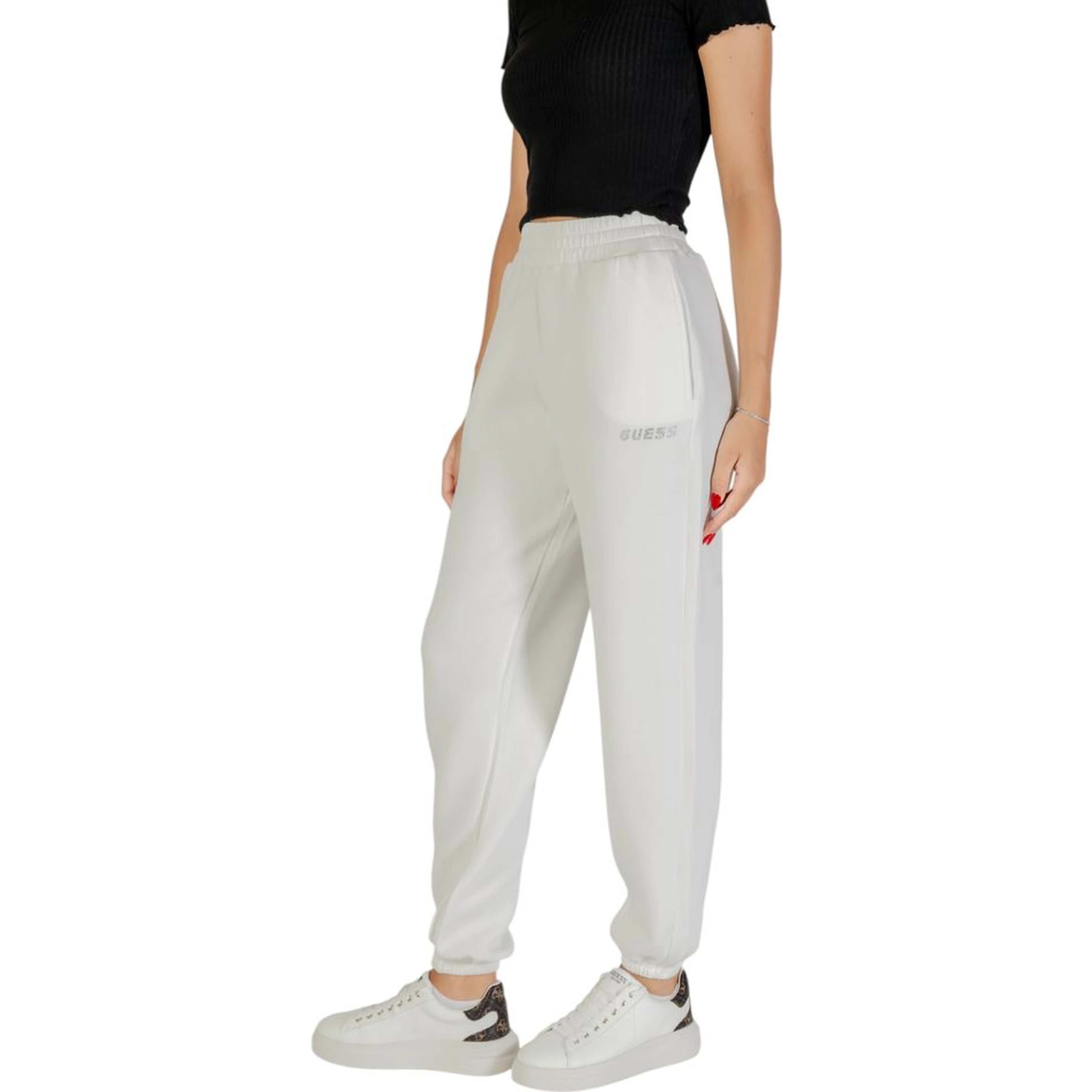 White Viscose Joggers (Workout Pants)