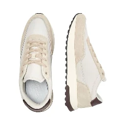 Brown Leather Low Top Sneakers