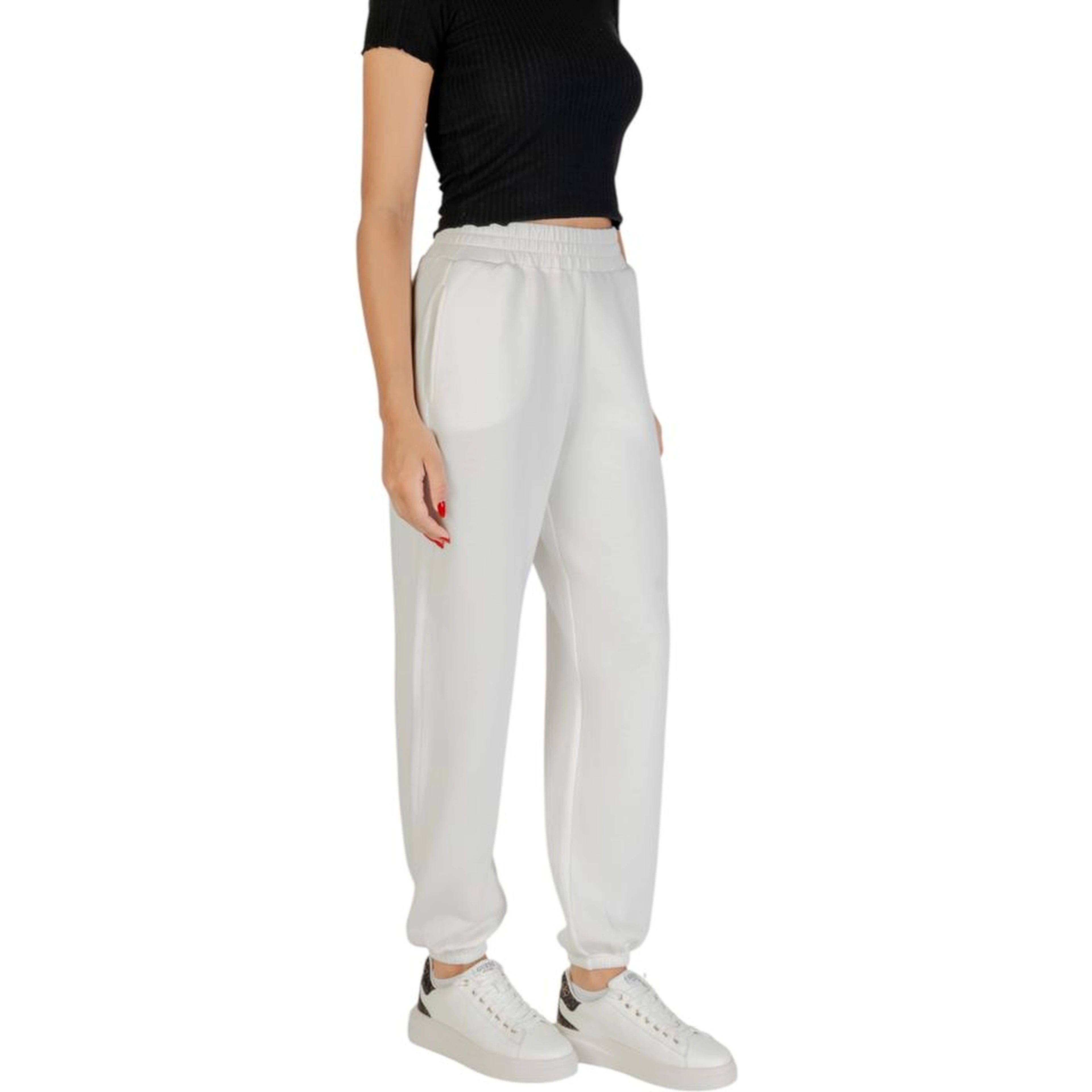 White Viscose Joggers (Workout Pants)