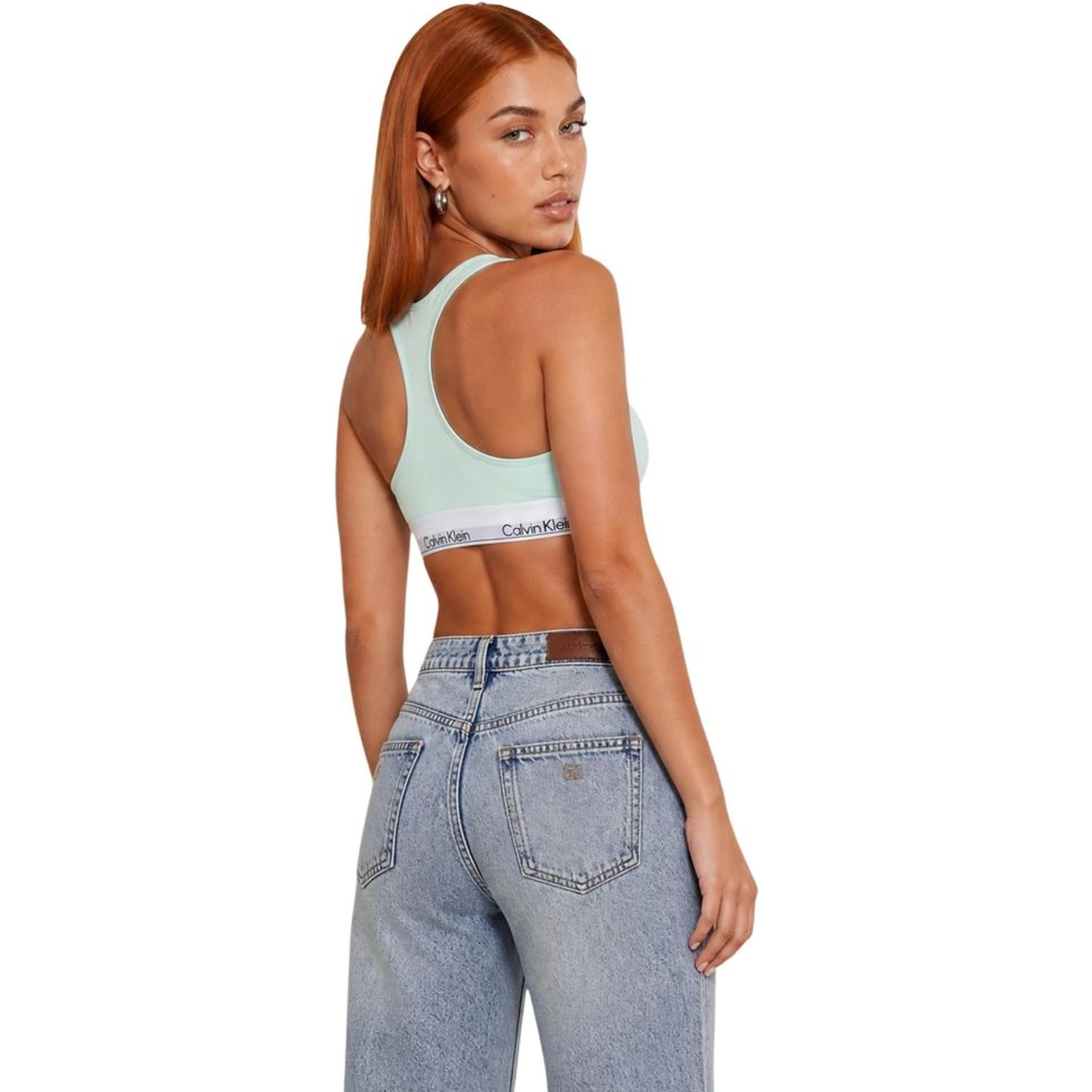 Green Cotton Bra