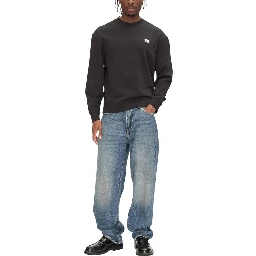 Black Cotton Sweatshirt