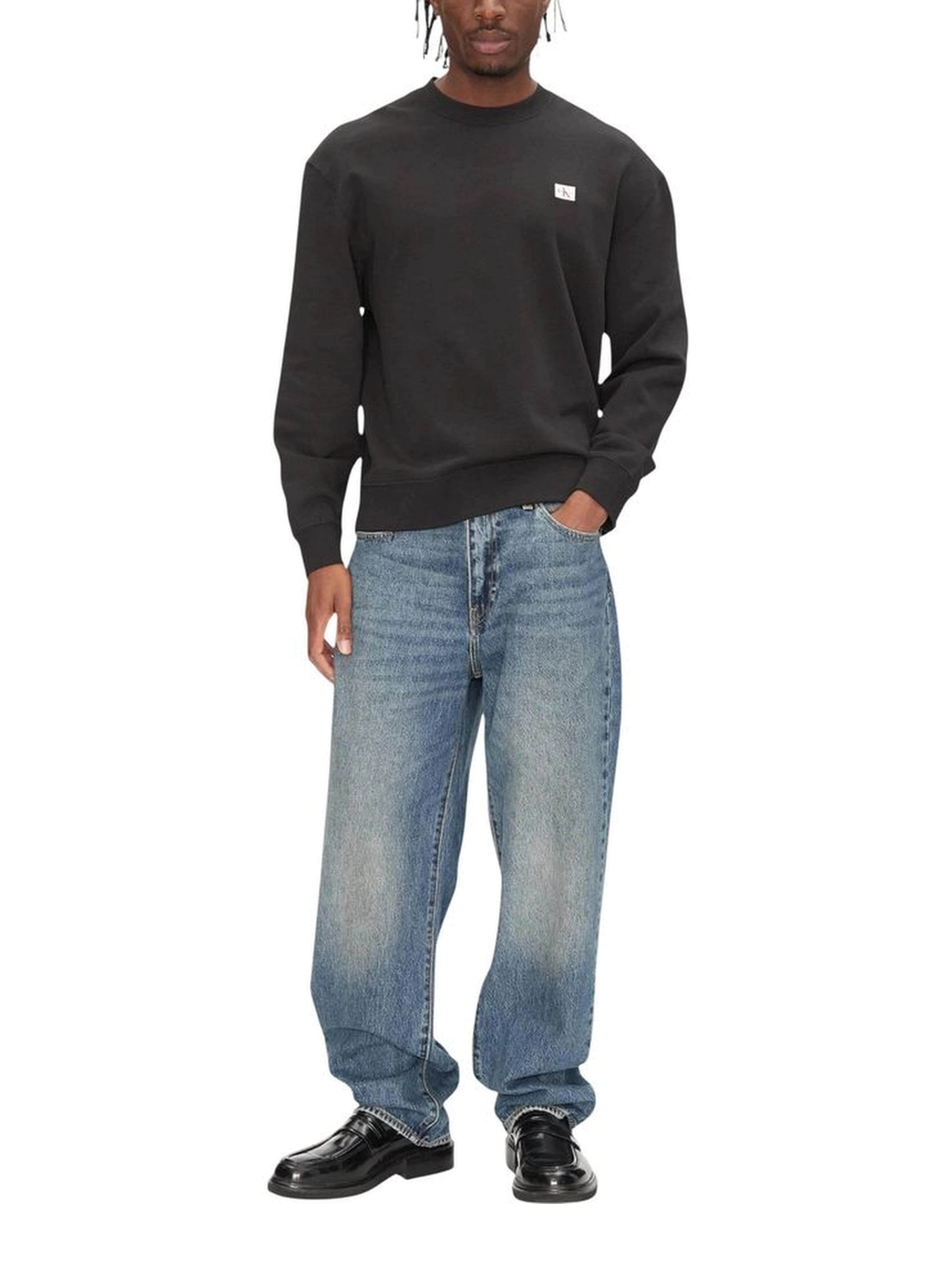 Black Cotton Sweatshirt