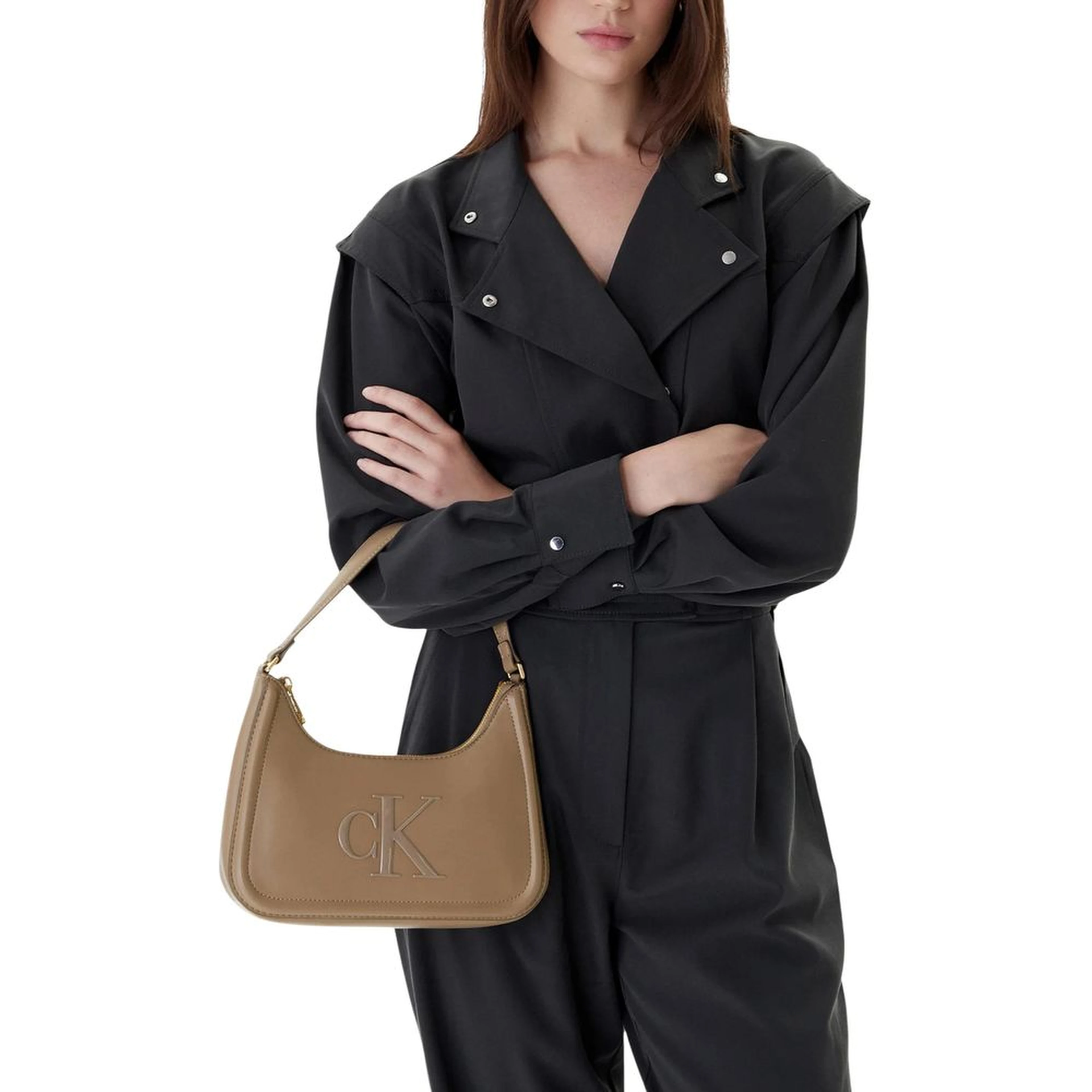 Beige Polyethylene Handbag