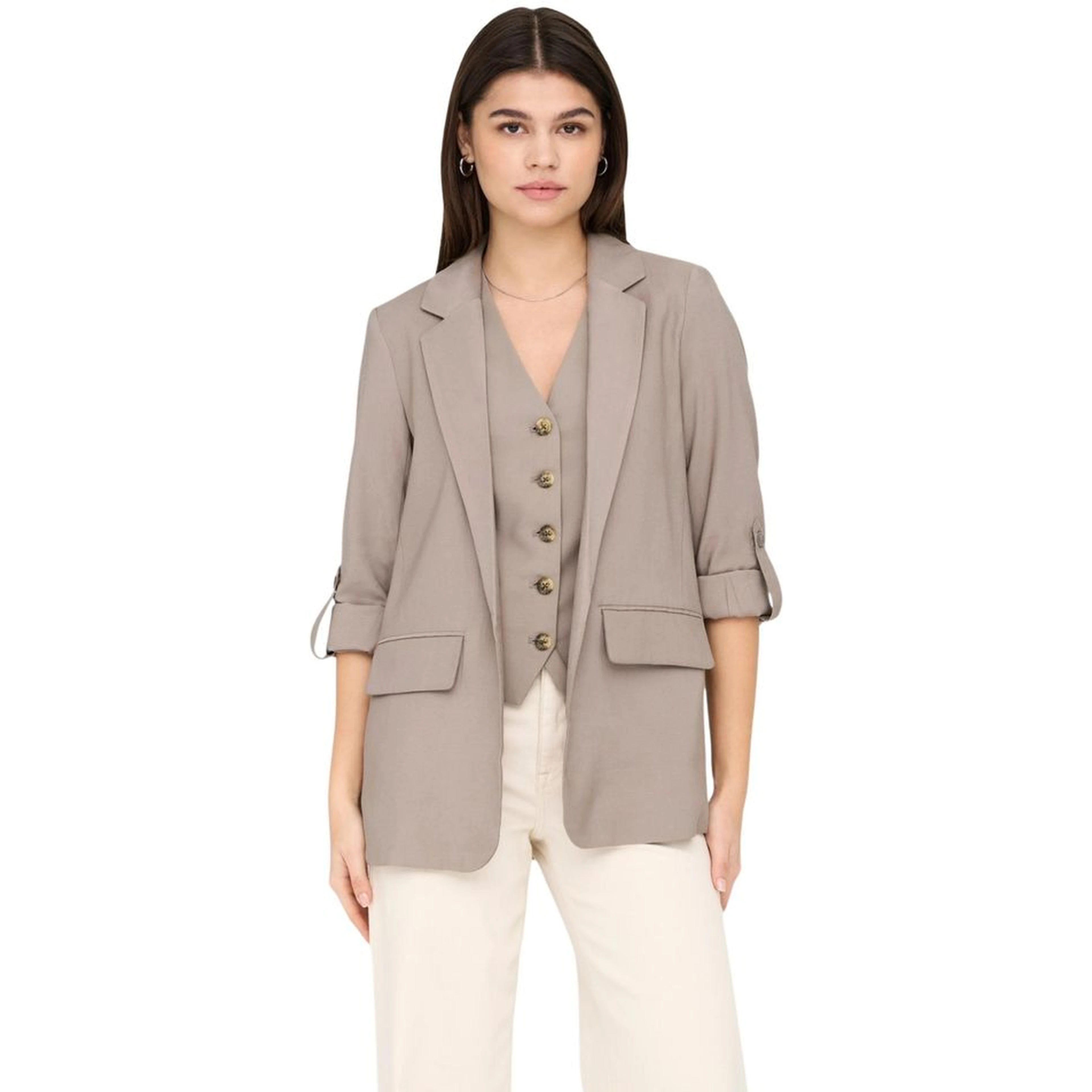Beige Viscose Blazer