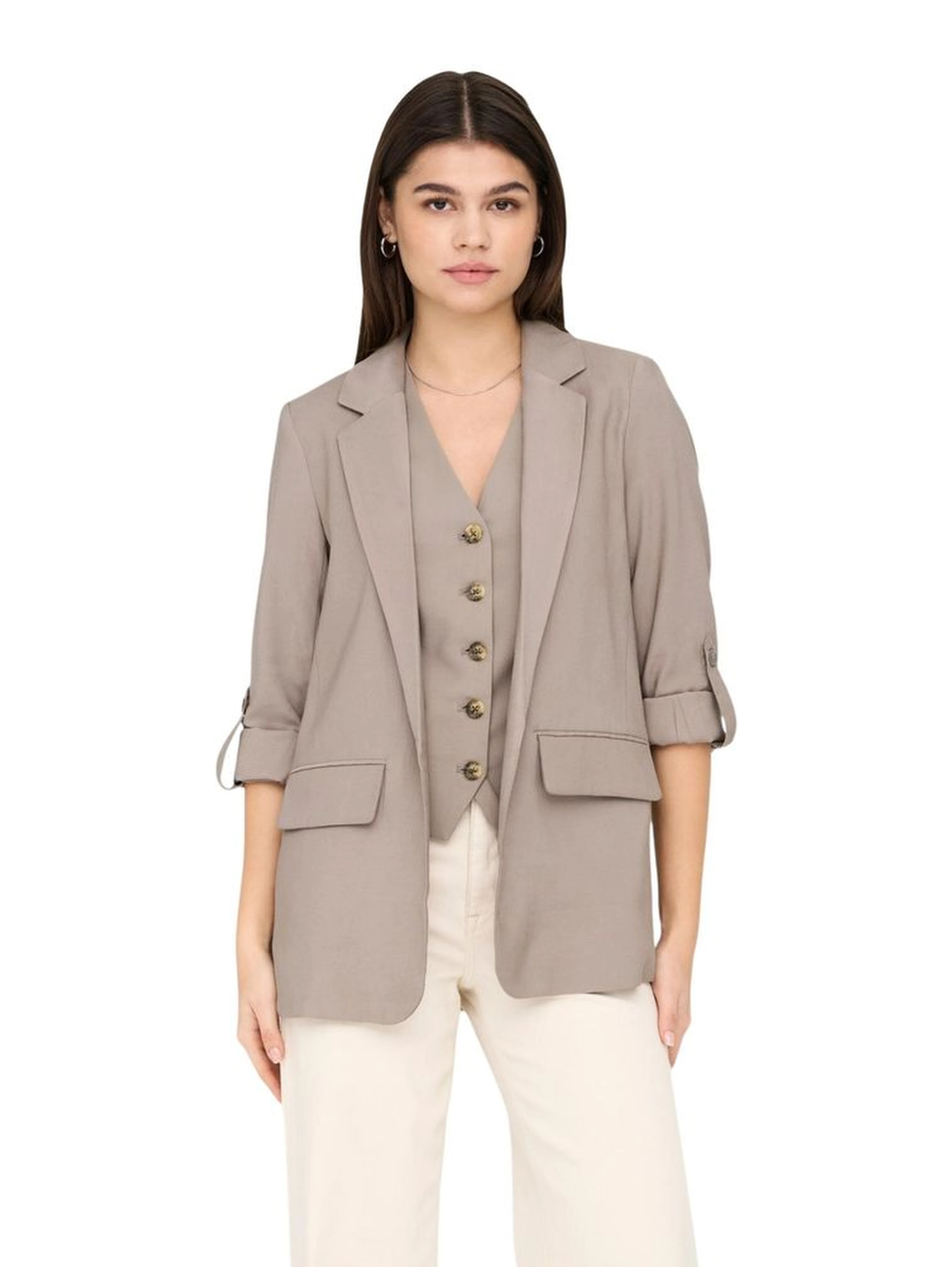Beige Viscose Blazer