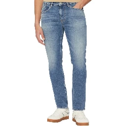 Blue Recycled Cotton Skinny Jeans