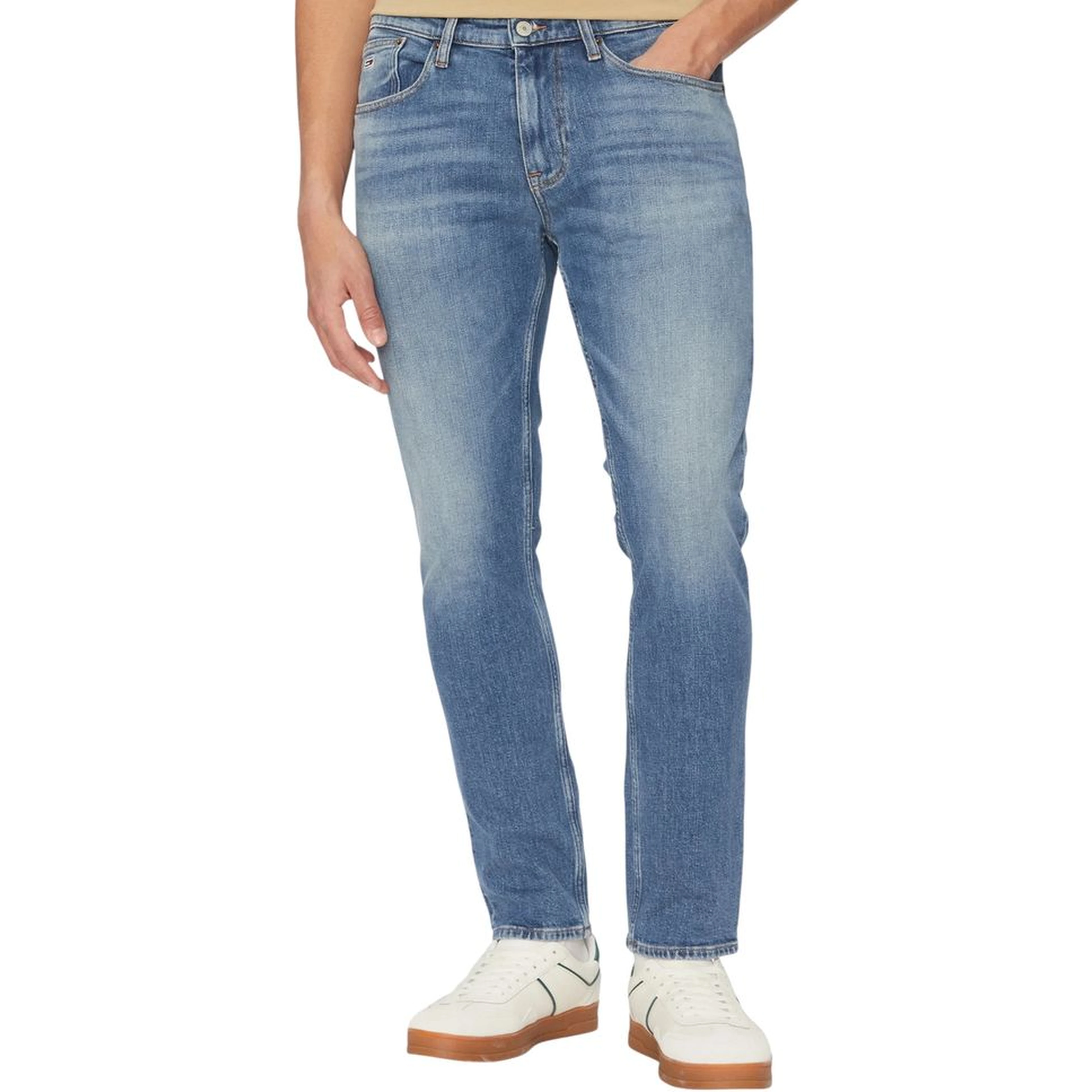 Blue Recycled Cotton Skinny Jeans