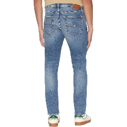 Blue Recycled Cotton Skinny Jeans