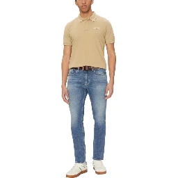 Blue Recycled Cotton Skinny Jeans