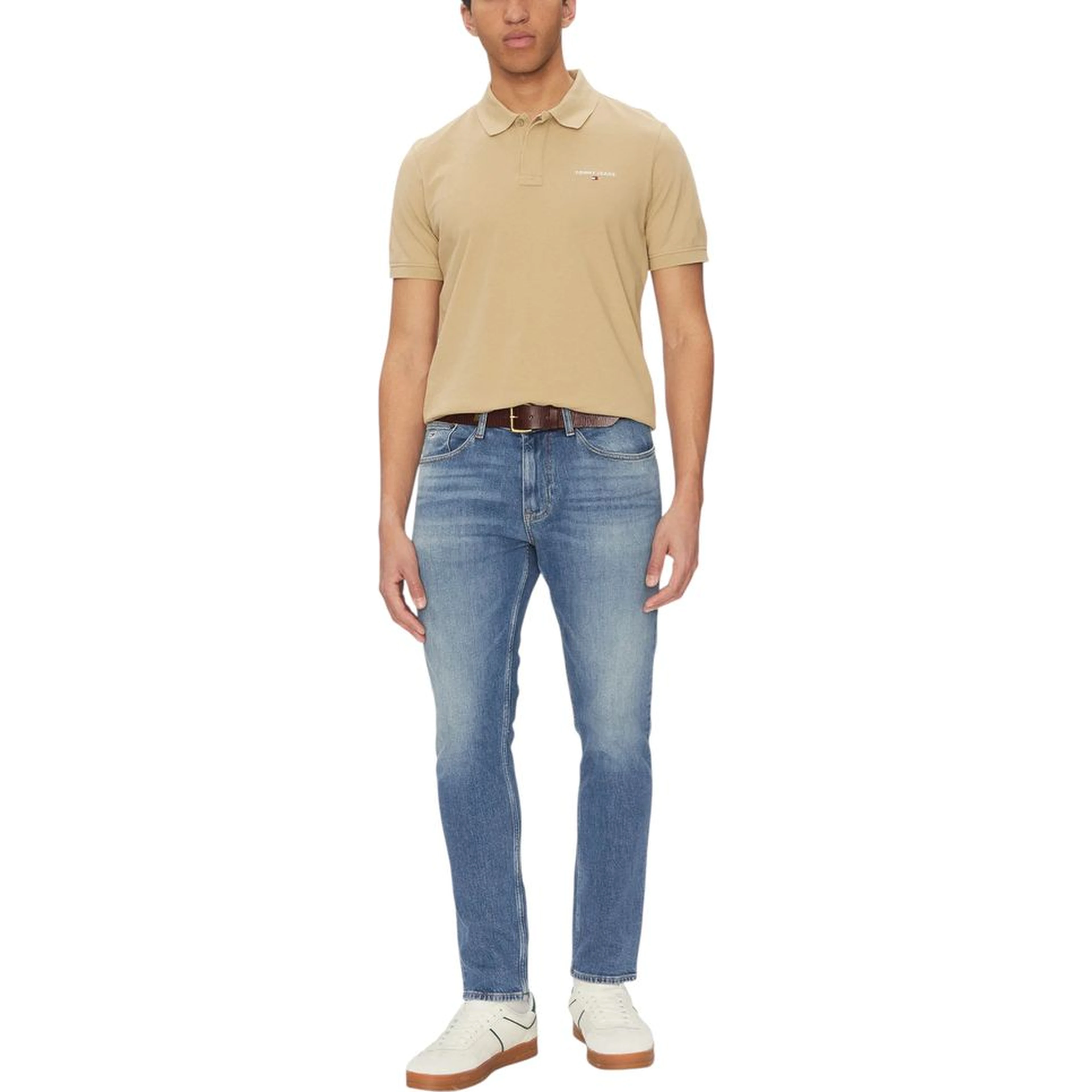 Blue Recycled Cotton Skinny Jeans