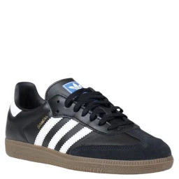 Black Leather Athletic Sneakers