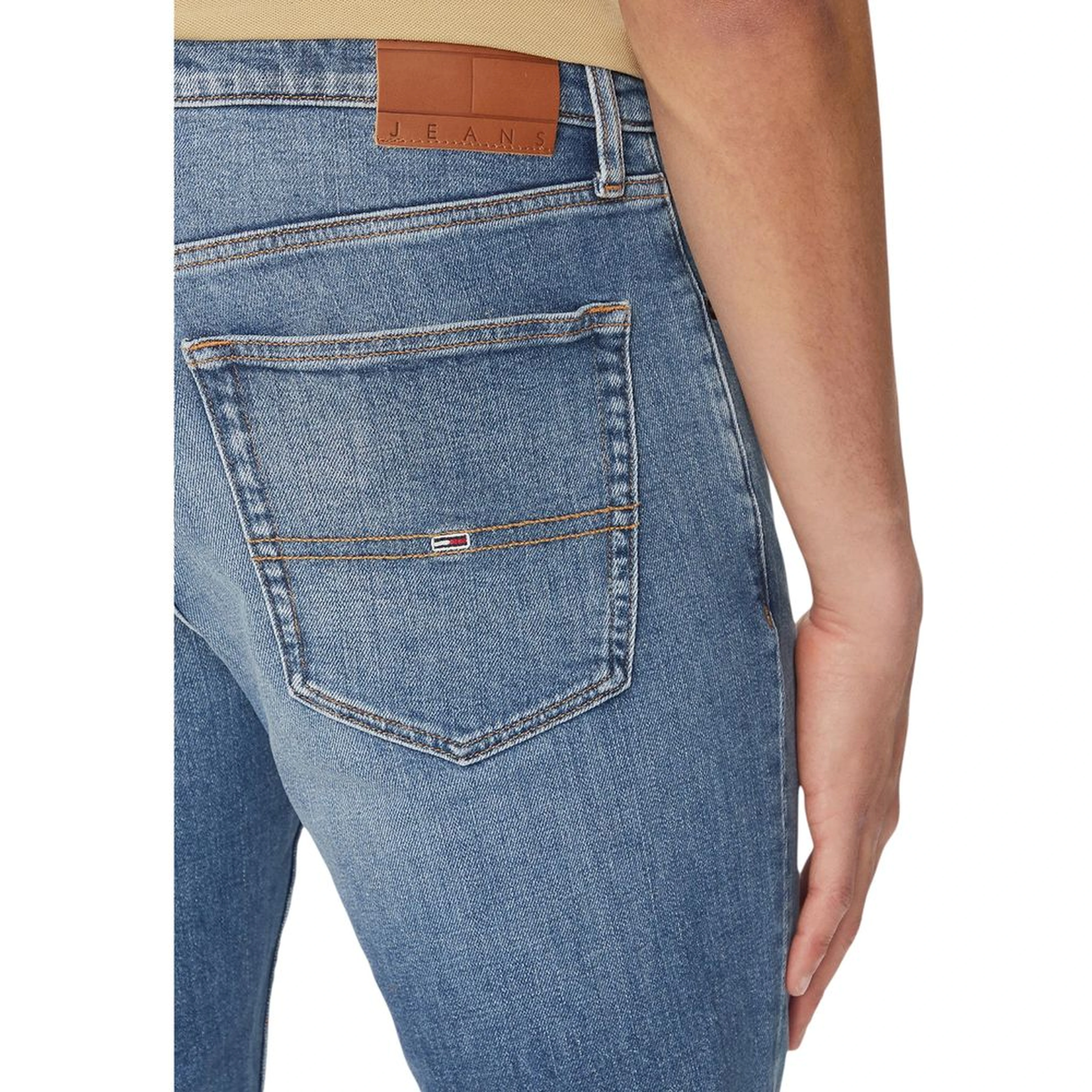 Blue Recycled Cotton Skinny Jeans