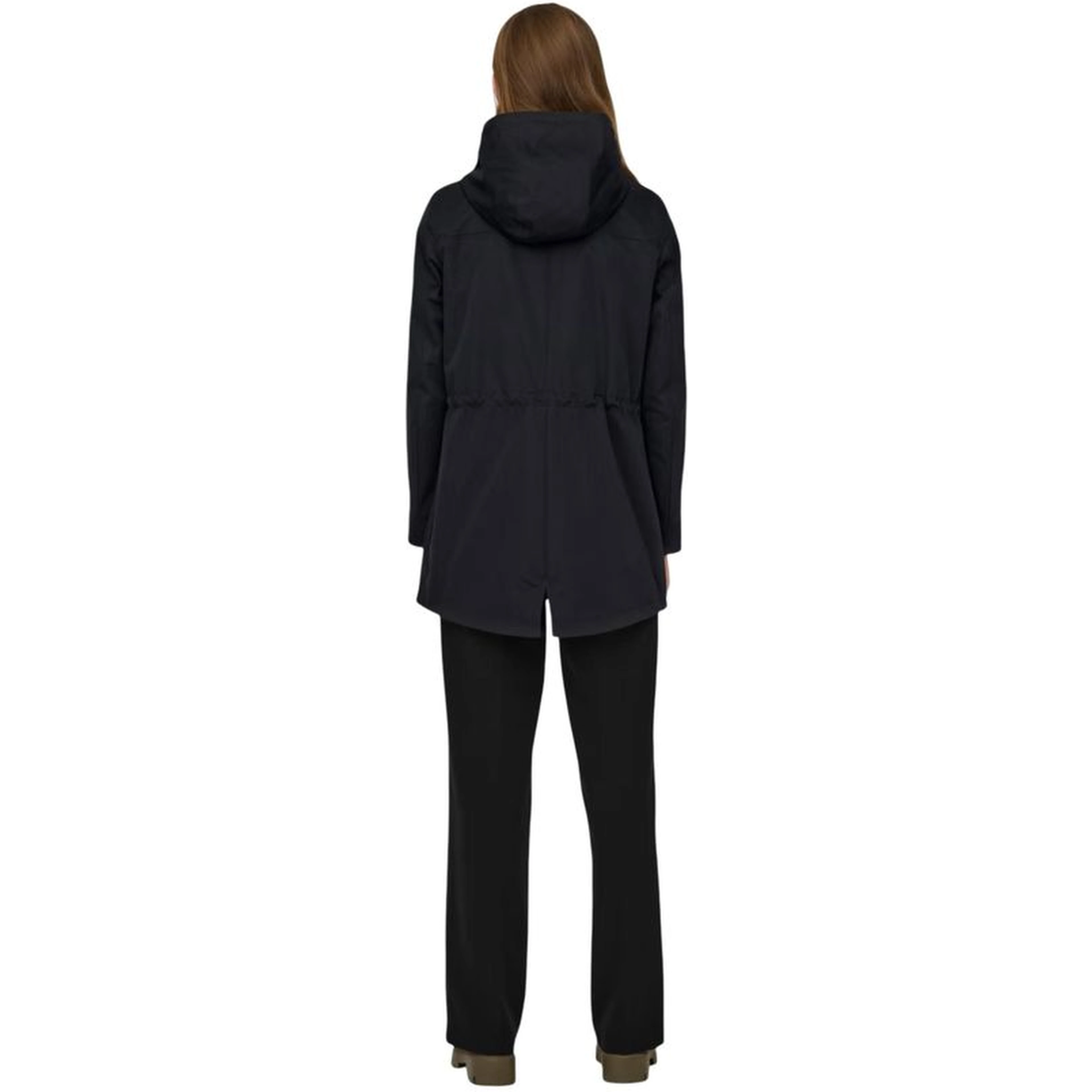 Black Polyester Parka