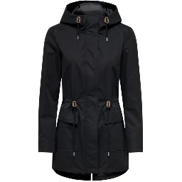 Black Polyester Parka