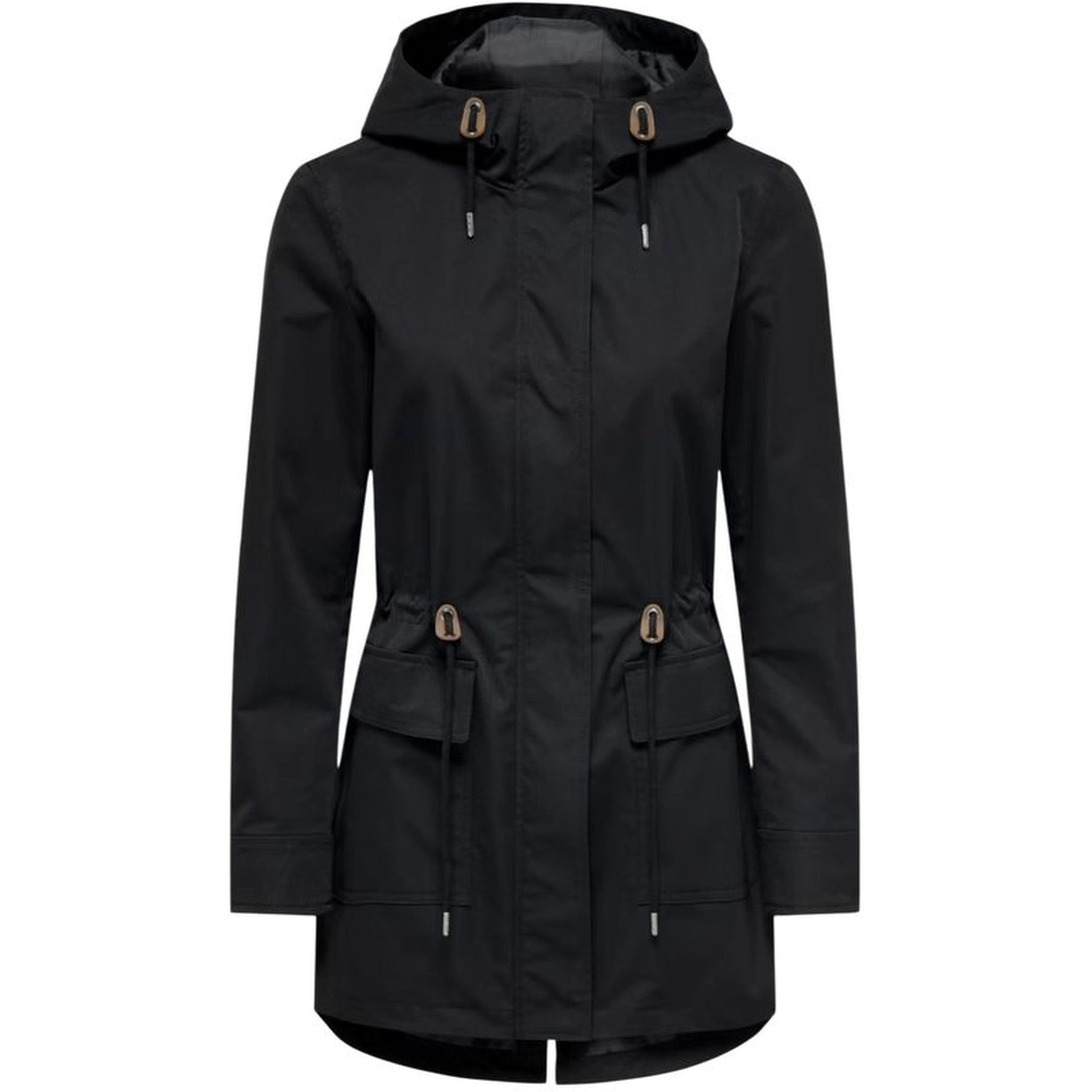 Black Polyester Parka