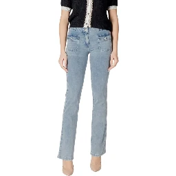 Blue Cotton Skinny Jeans