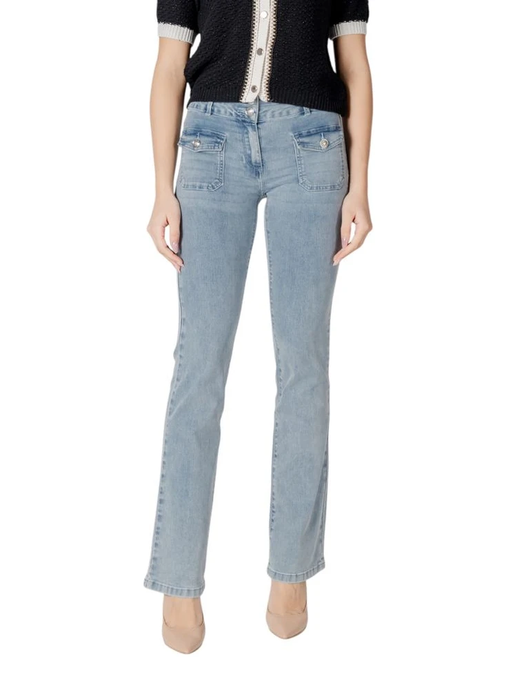 Blue Cotton Skinny Jeans