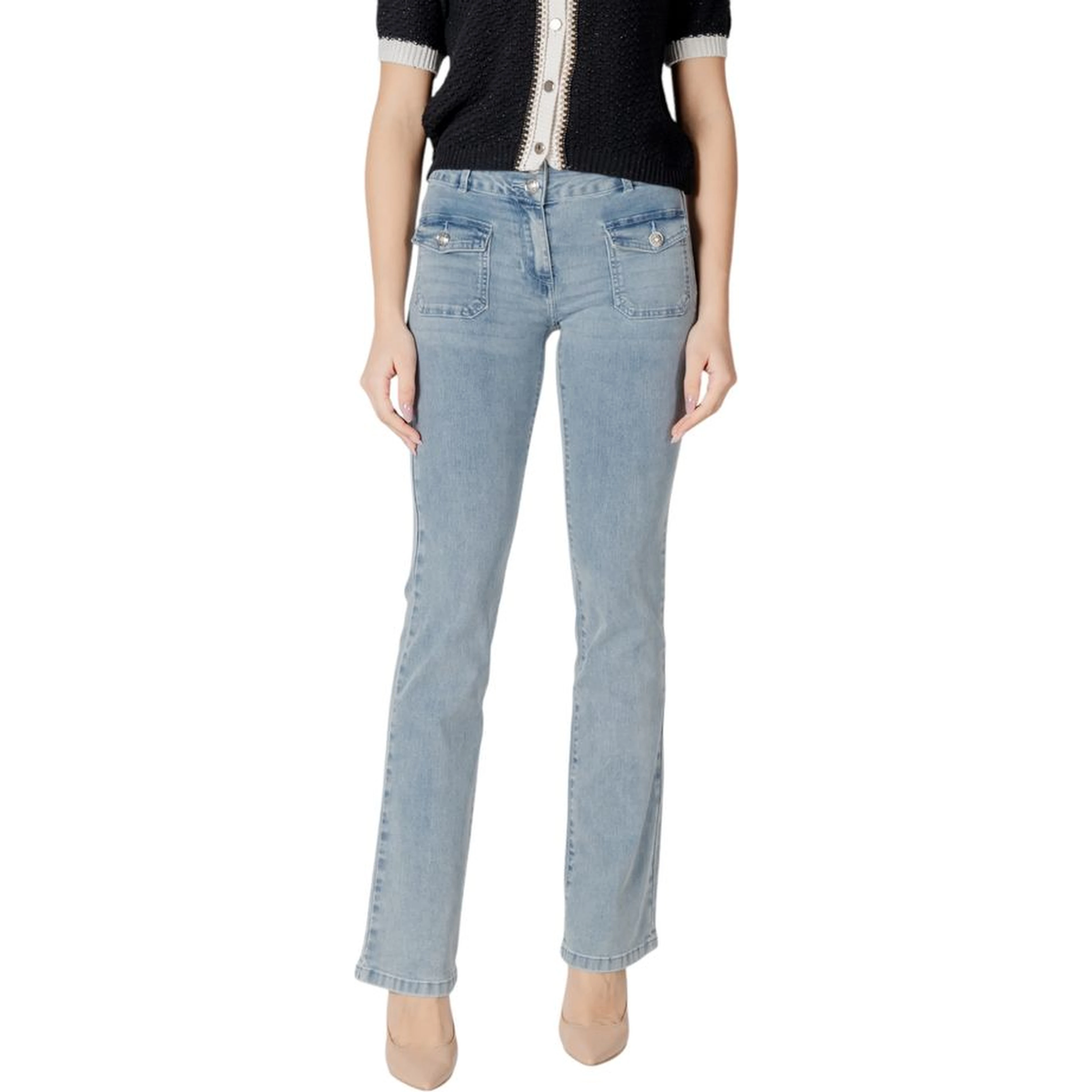 Blue Cotton Skinny Jeans