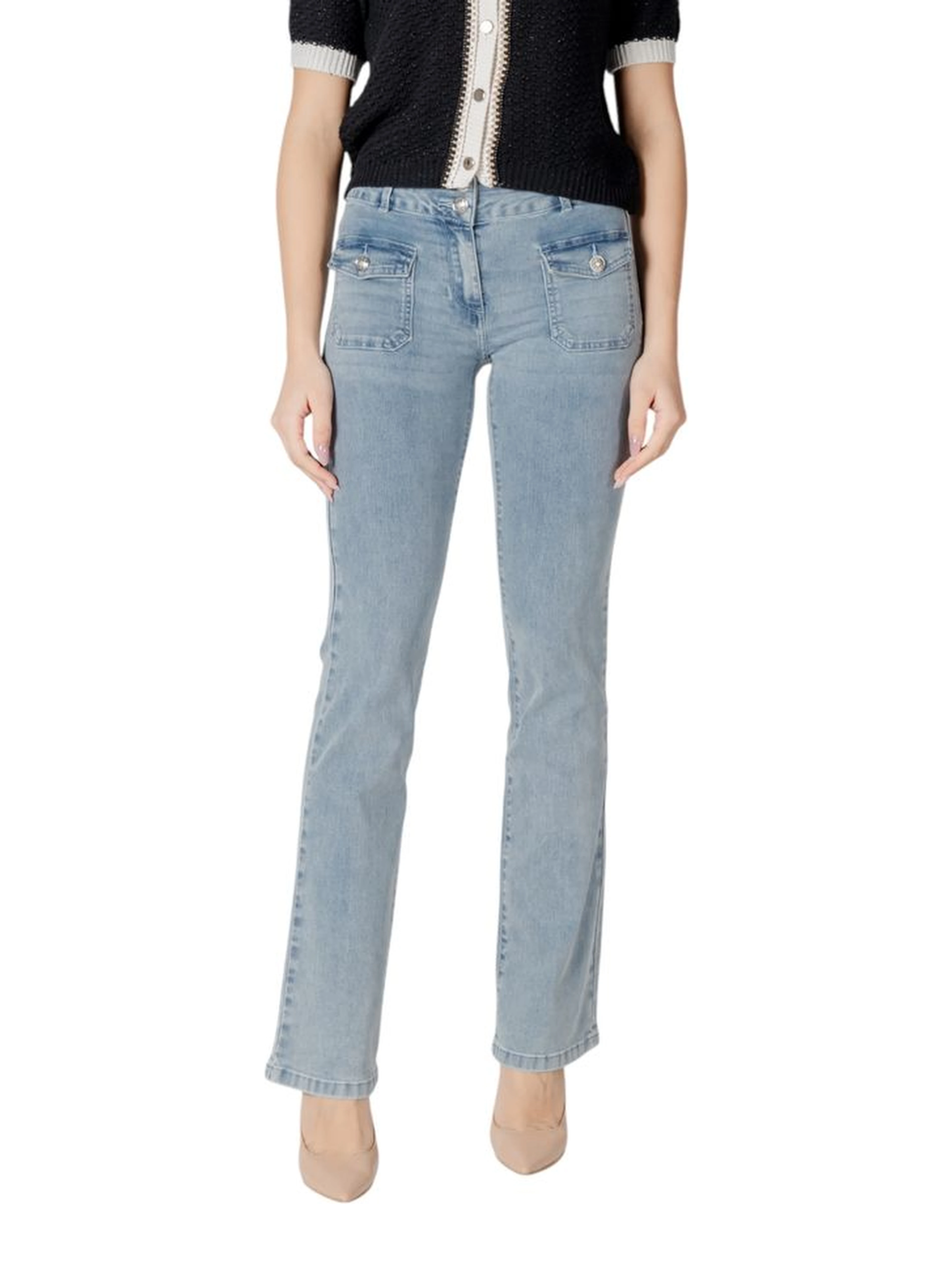 Blue Cotton Skinny Jeans