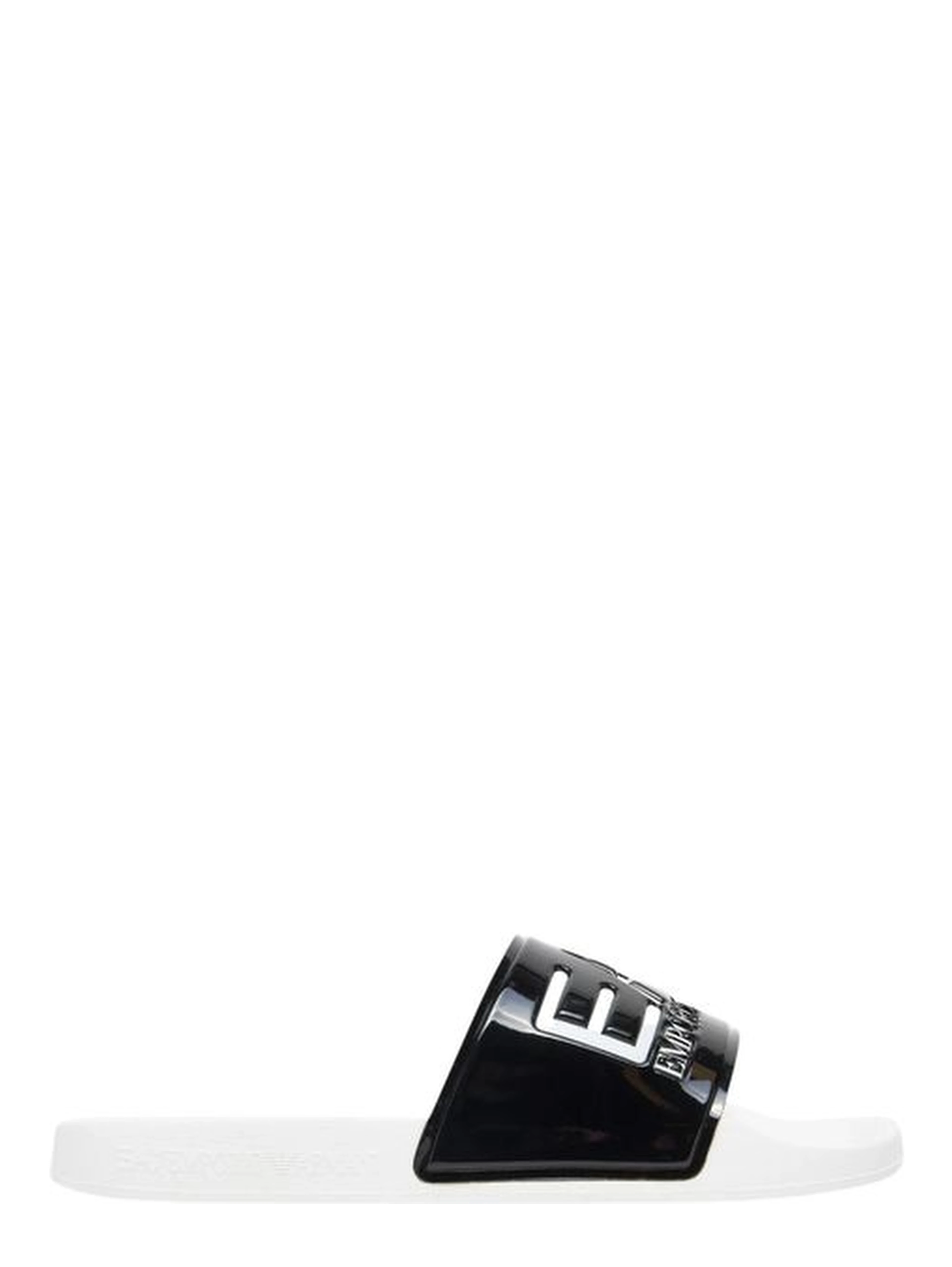 Black And White Pvc Slippers