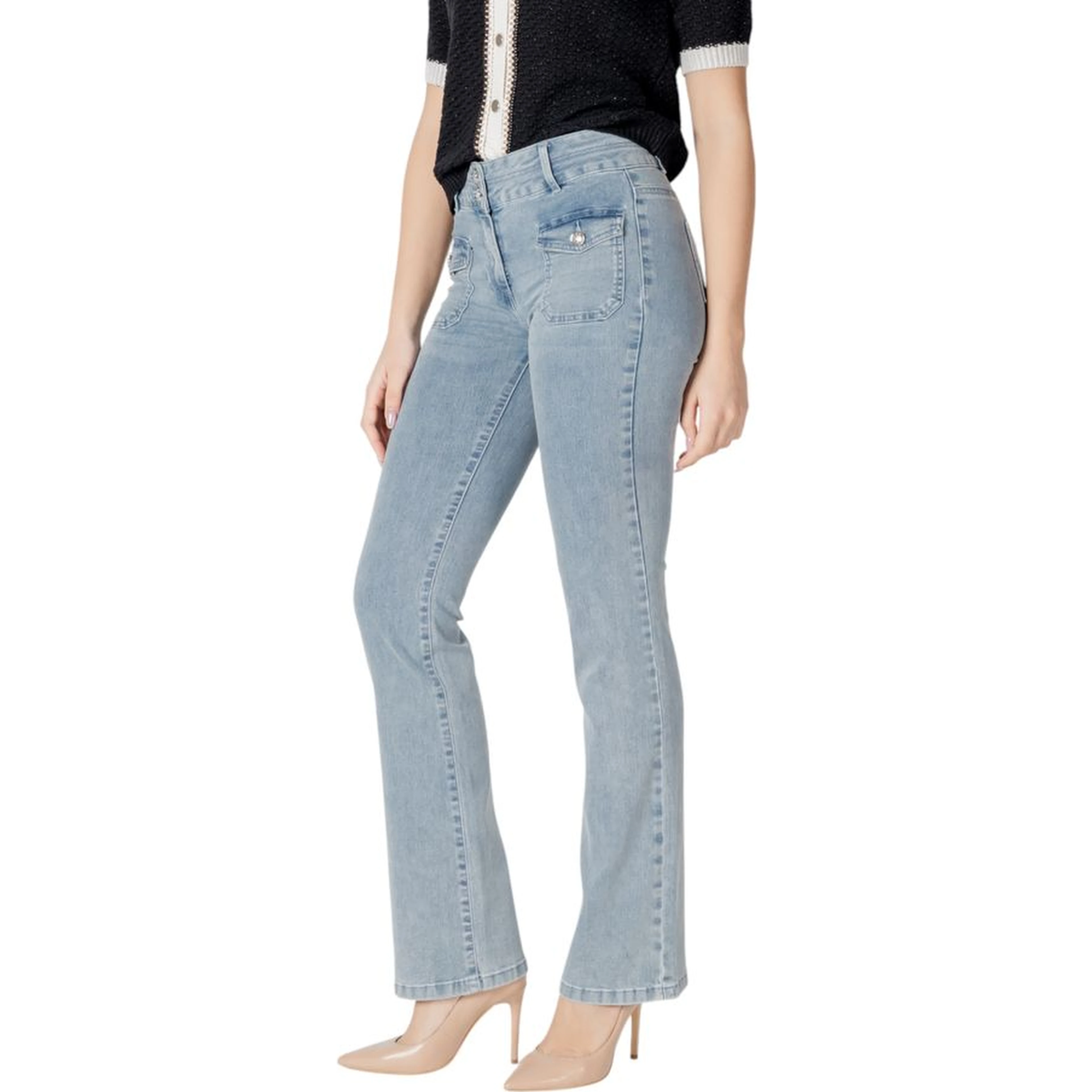 Blue Cotton Skinny Jeans