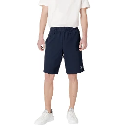 Blue Cotton Bermuda Shorts