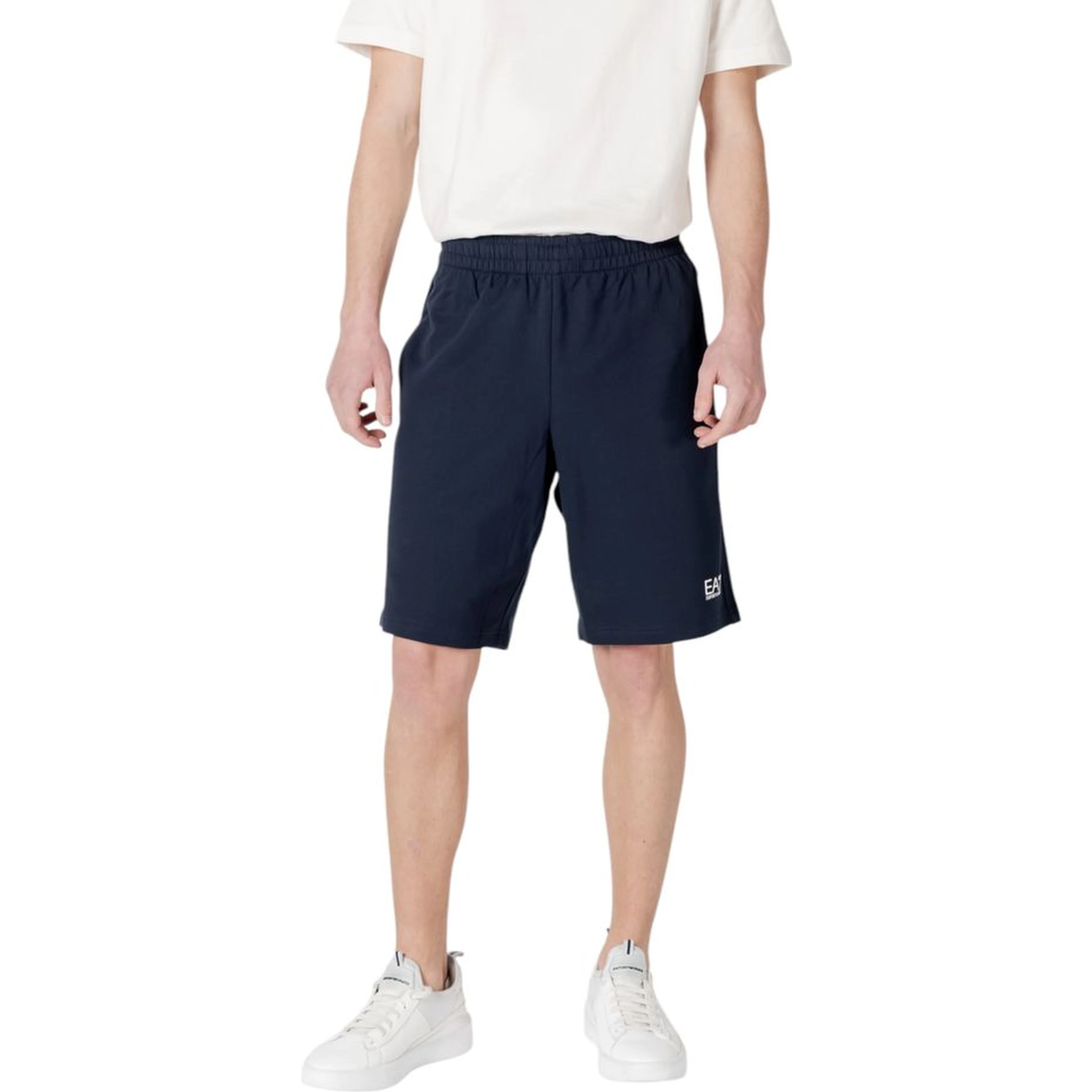 Blue Cotton Bermuda Shorts