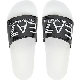 Black And White Pvc Slippers