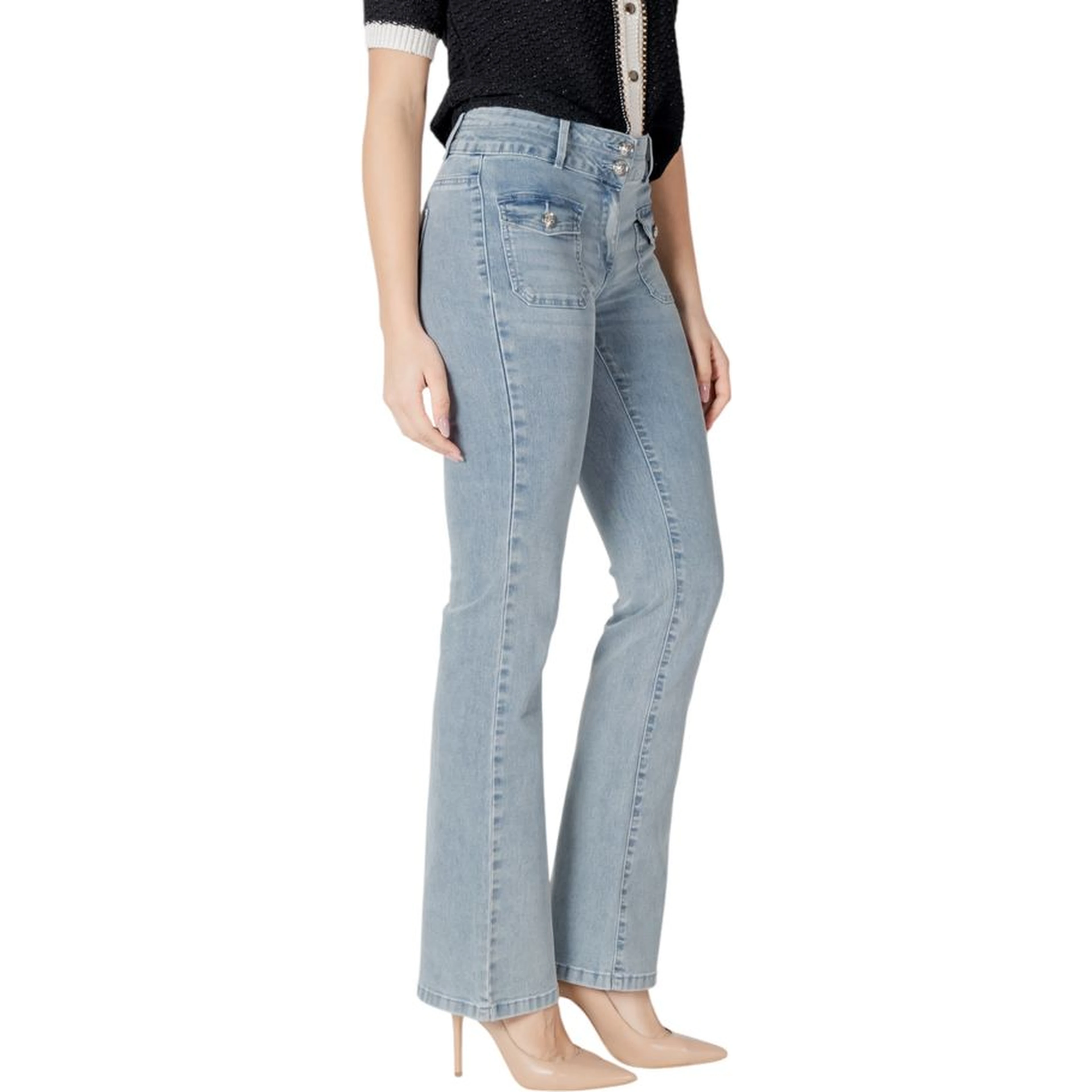 Blue Cotton Skinny Jeans