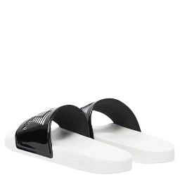 Black And White Pvc Slippers