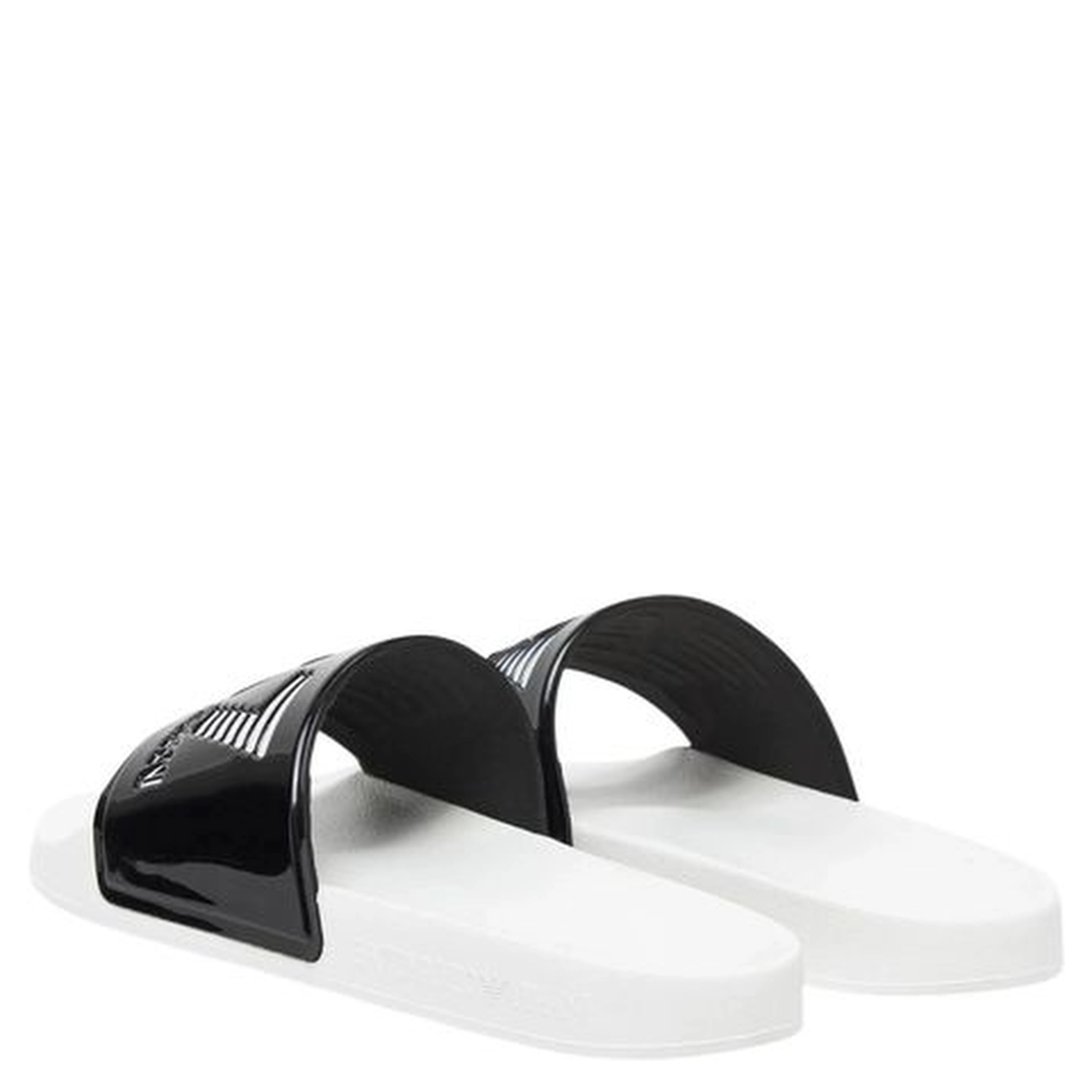 Black And White Pvc Slippers