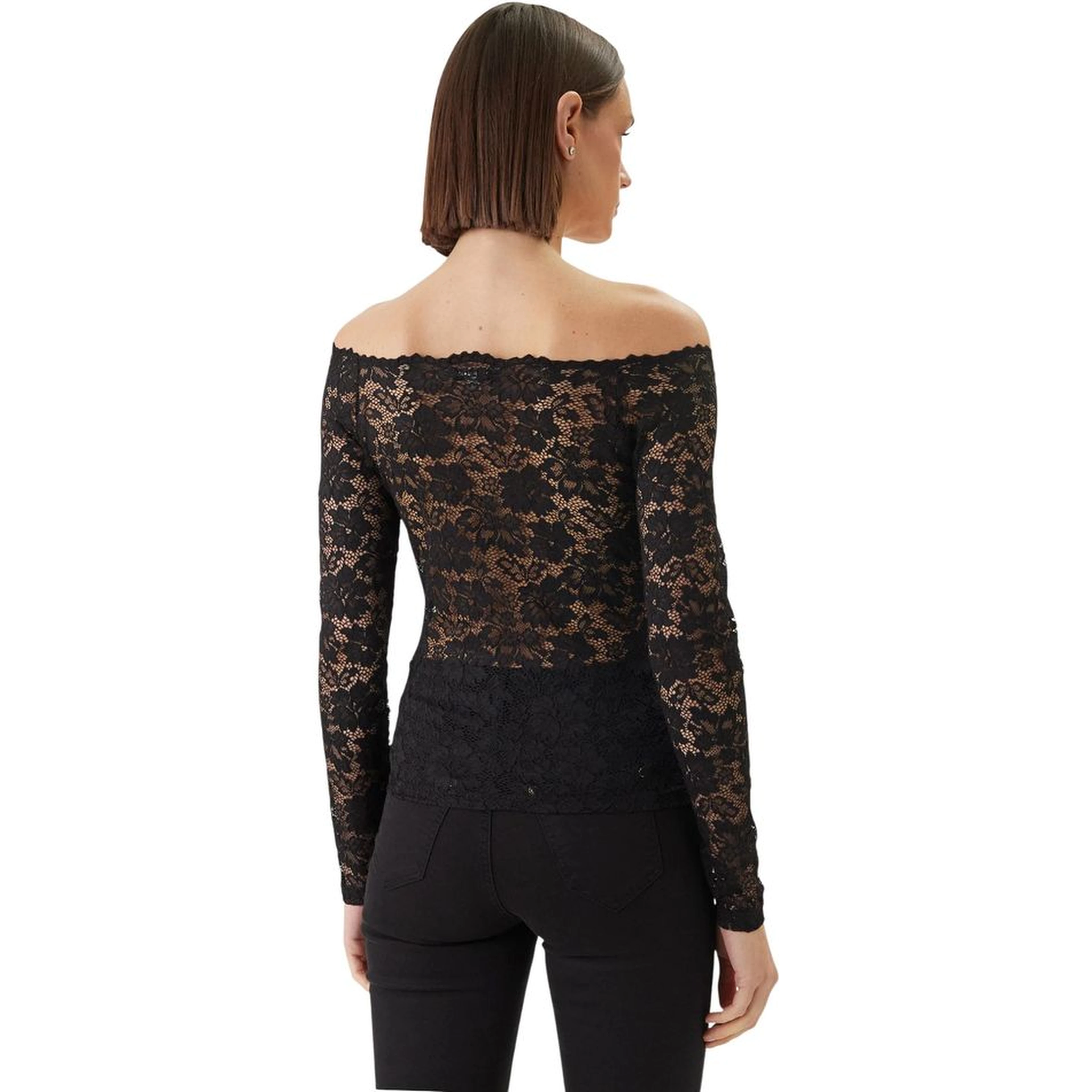 Black Polyamide Long Sleeve T-Shirt