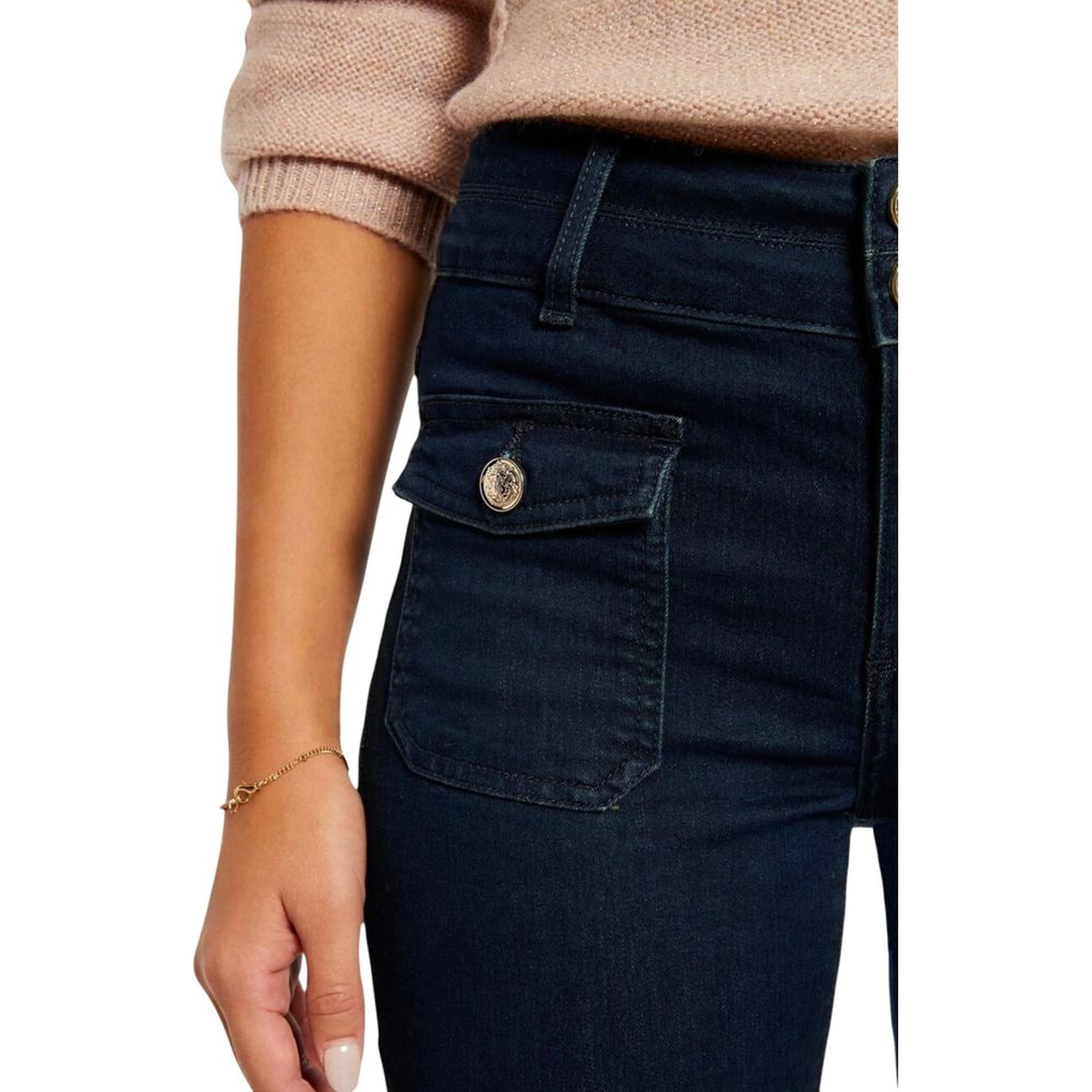 Blue Cotton Skinny Jeans
