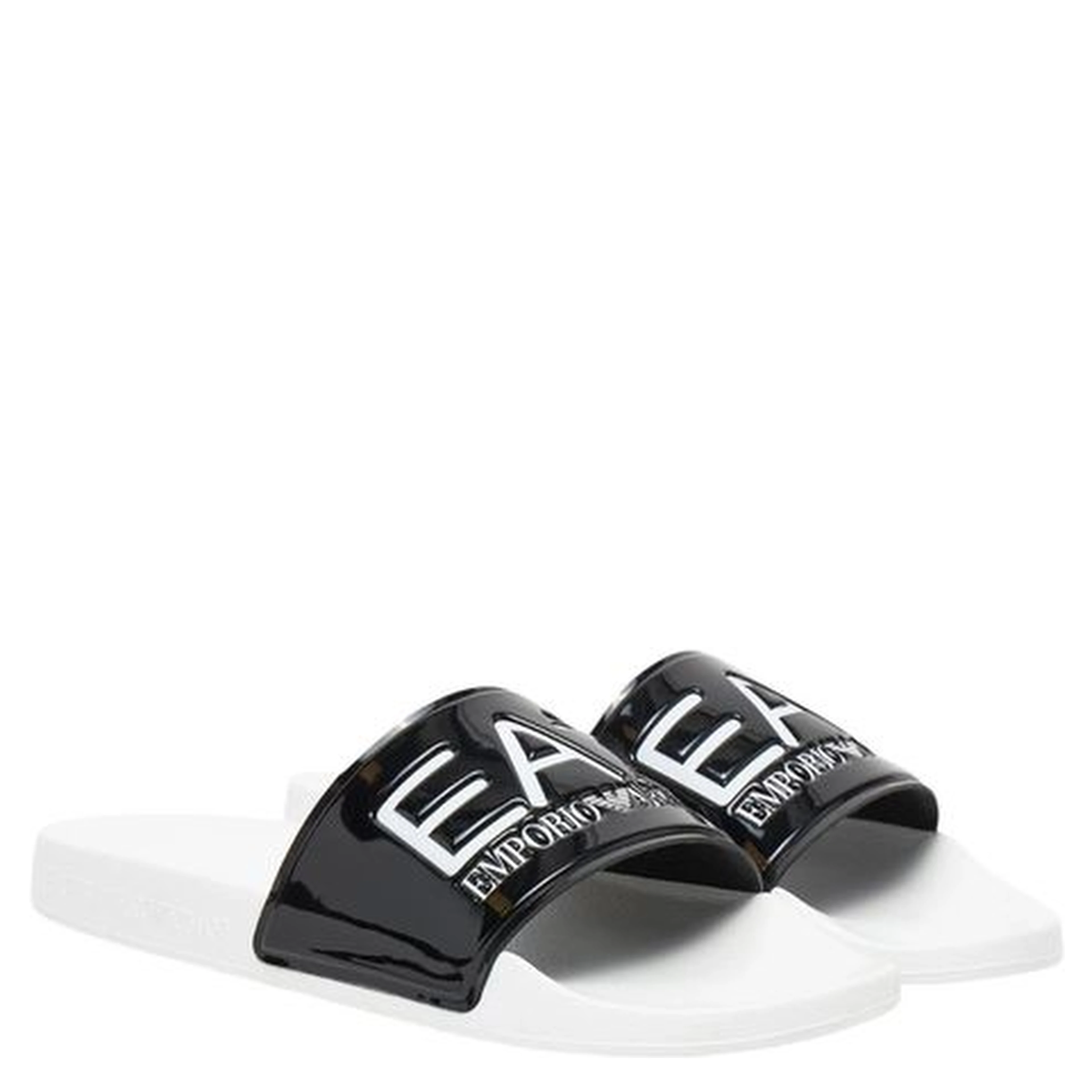 Black And White Pvc Slippers