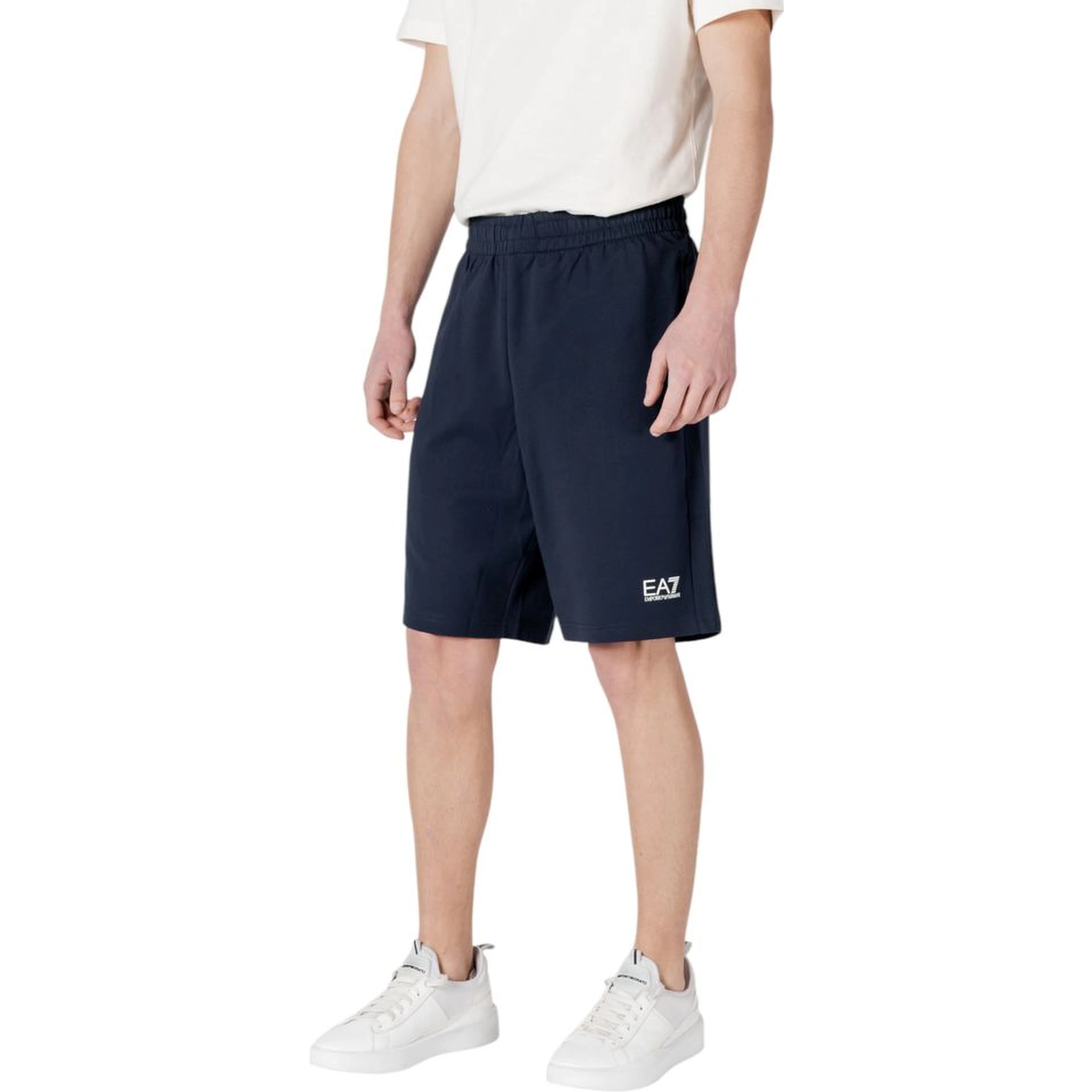 Blue Cotton Bermuda Shorts