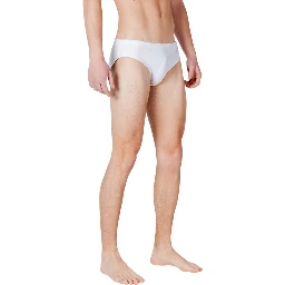 Bicolor Polyester Swim Briefs
