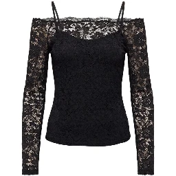 Black Polyamide Long Sleeve T-Shirt